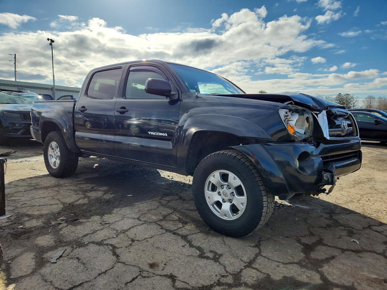 2009 Toyota Tacoma Prerunner V6 Black vin: 3TMJU62N69M077308