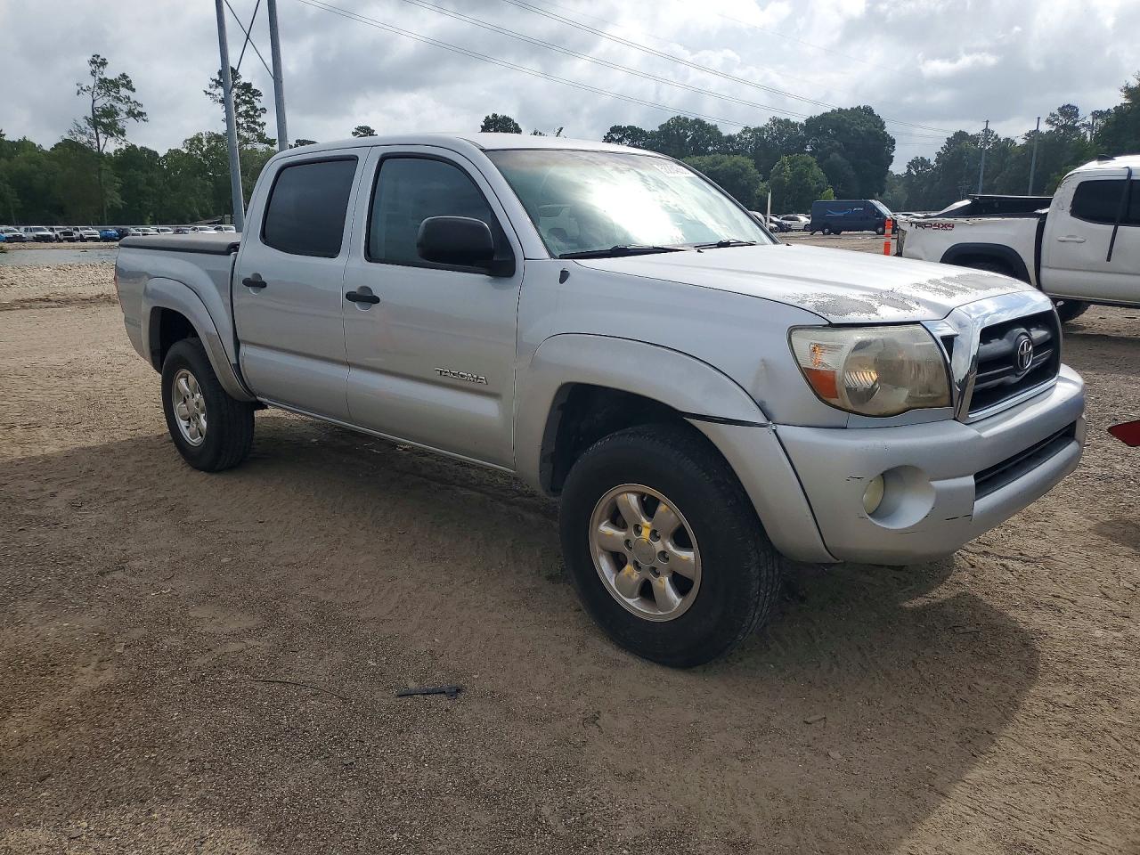 2007 Toyota Tacoma Double Cab Prerunner Silver vin: 3TMJU62N77M032214