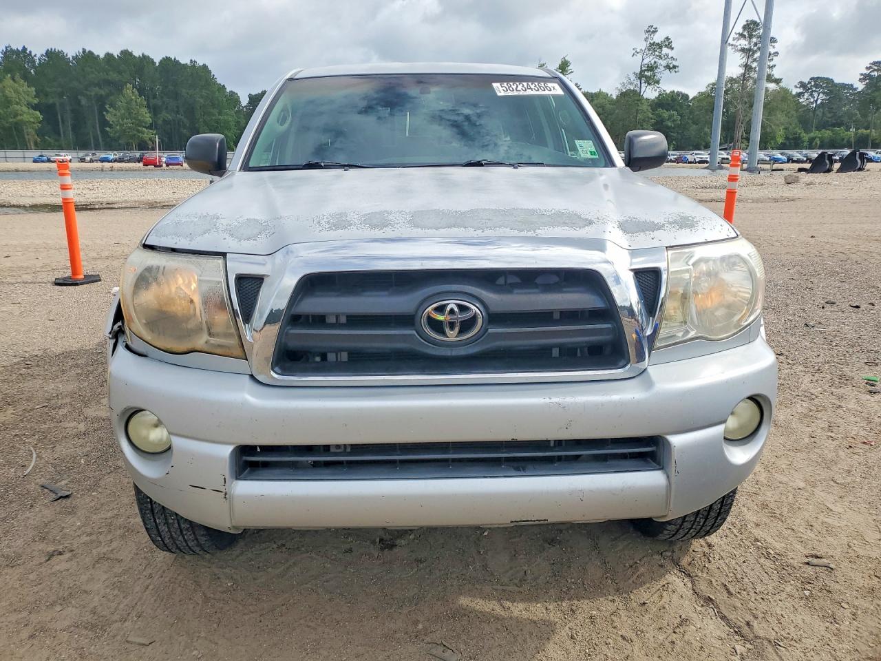 2007 Toyota Tacoma Double Cab Prerunner Silver vin: 3TMJU62N77M032214