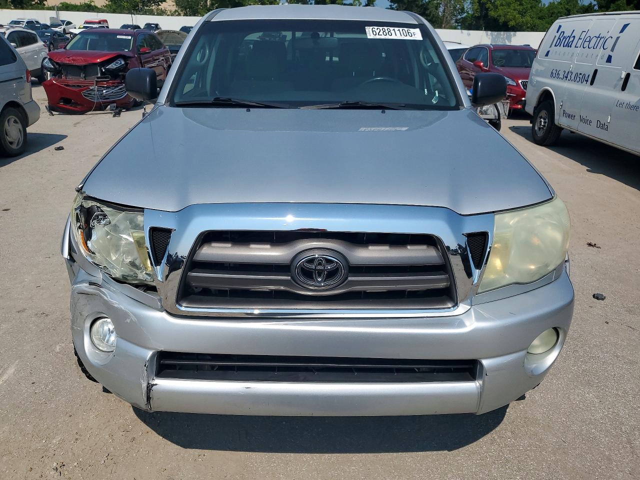 2007 Toyota Tacoma Double Cab Prerunner Silver vin: 3TMJU62N77M037283