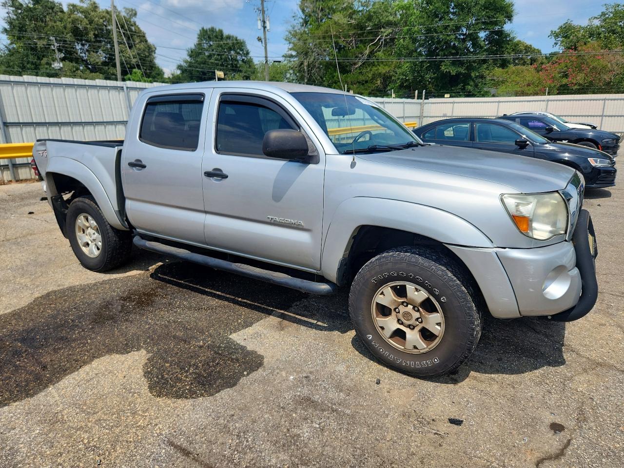 2007 Toyota Tacoma Double Cab Prerunner Silver vin: 3TMJU62N77M042175