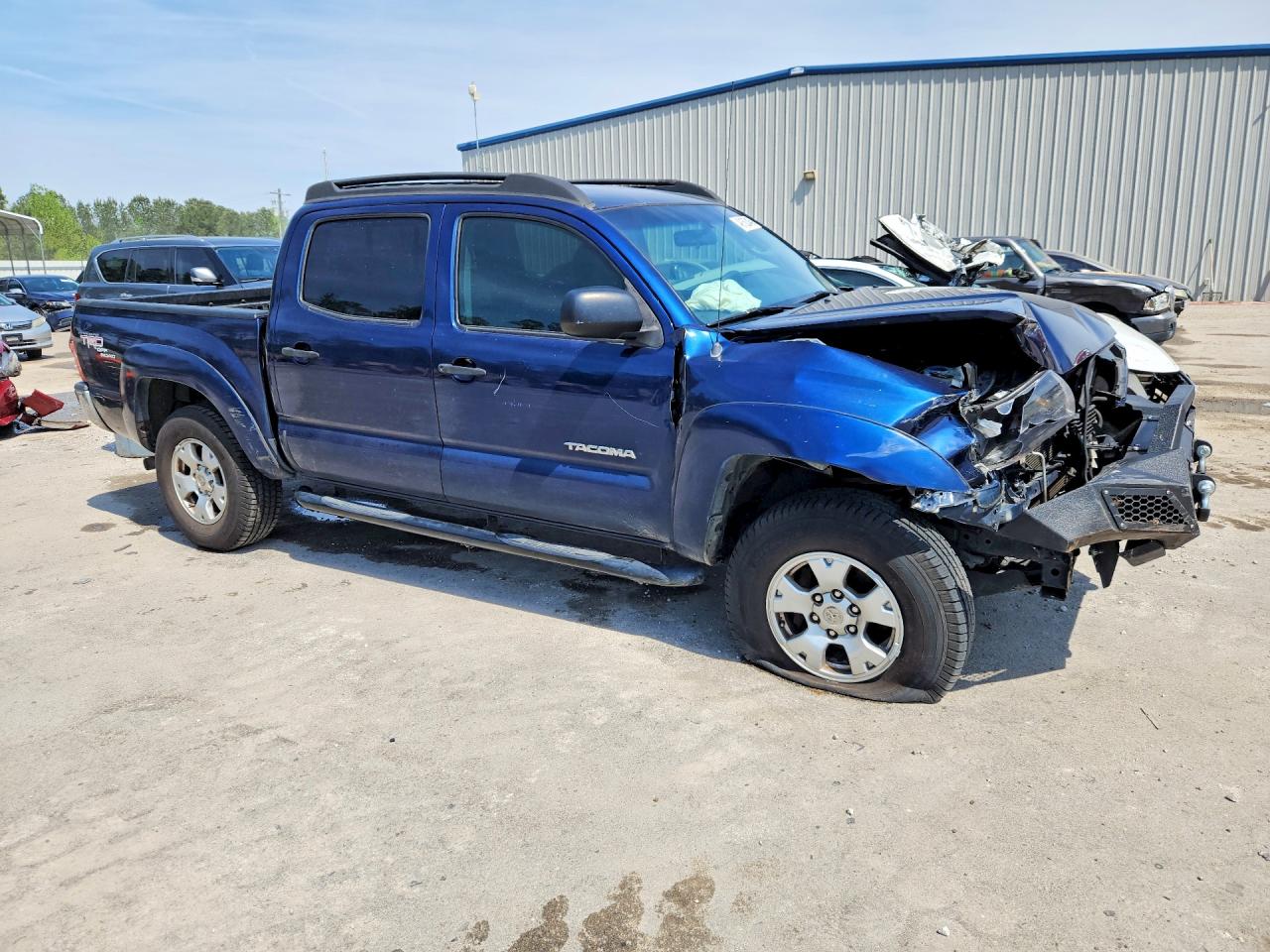 2007 Toyota Tacoma Prerunner V6 Синий vin: 3TMJU62N77M042192