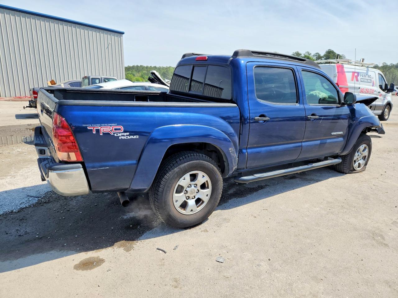 2007 Toyota Tacoma Prerunner V6 Синий vin: 3TMJU62N77M042192