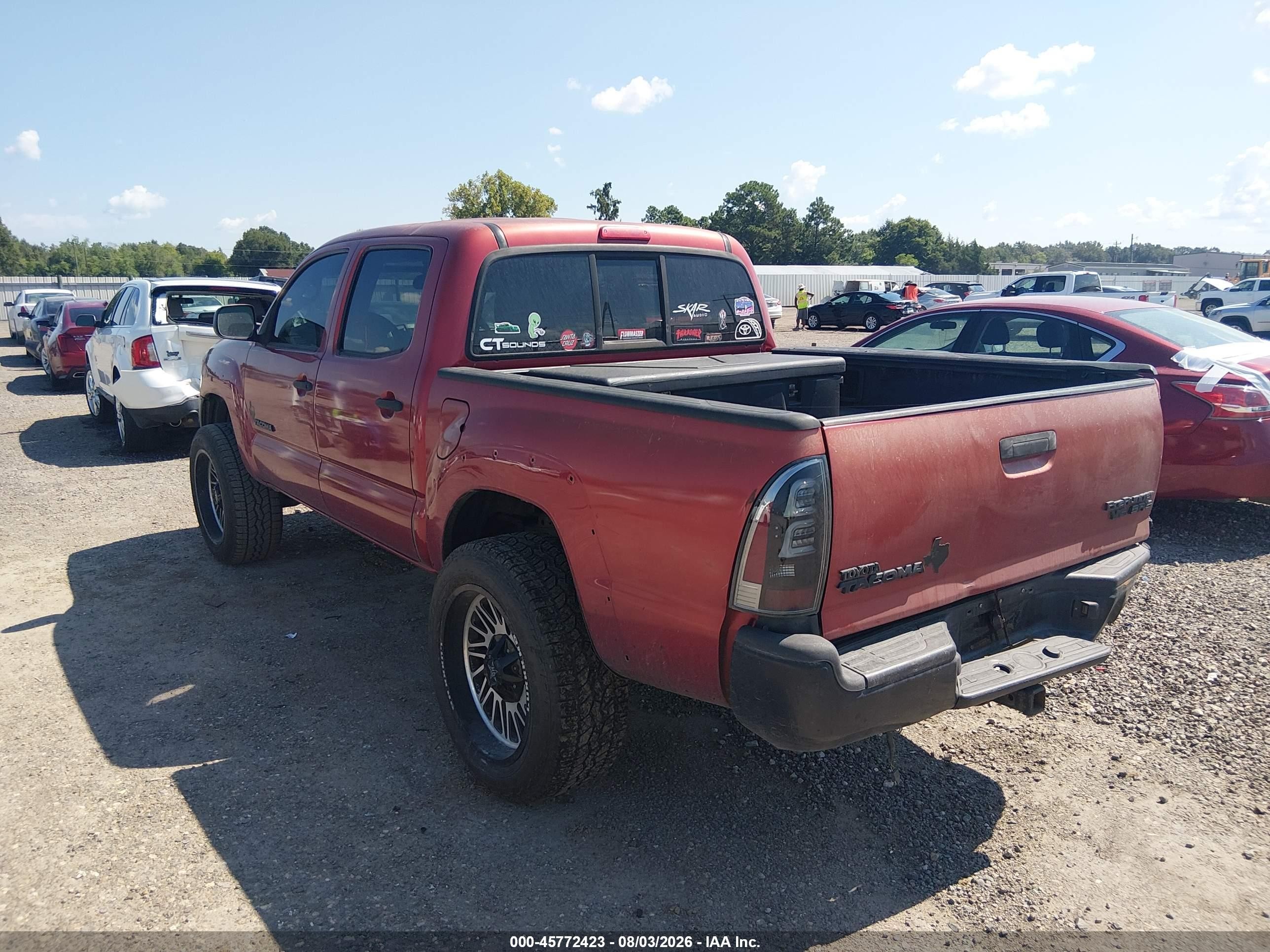 2007 Toyota Tacoma Prerunner V6 Red vin: 3TMJU62N77M044122