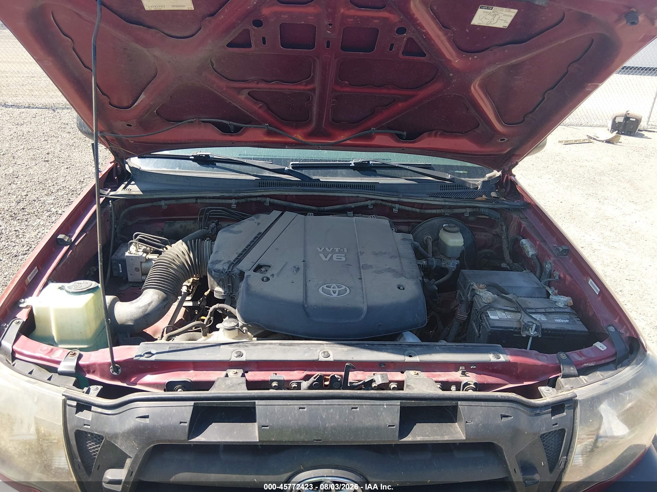 2007 Toyota Tacoma Prerunner V6 Red vin: 3TMJU62N77M044122