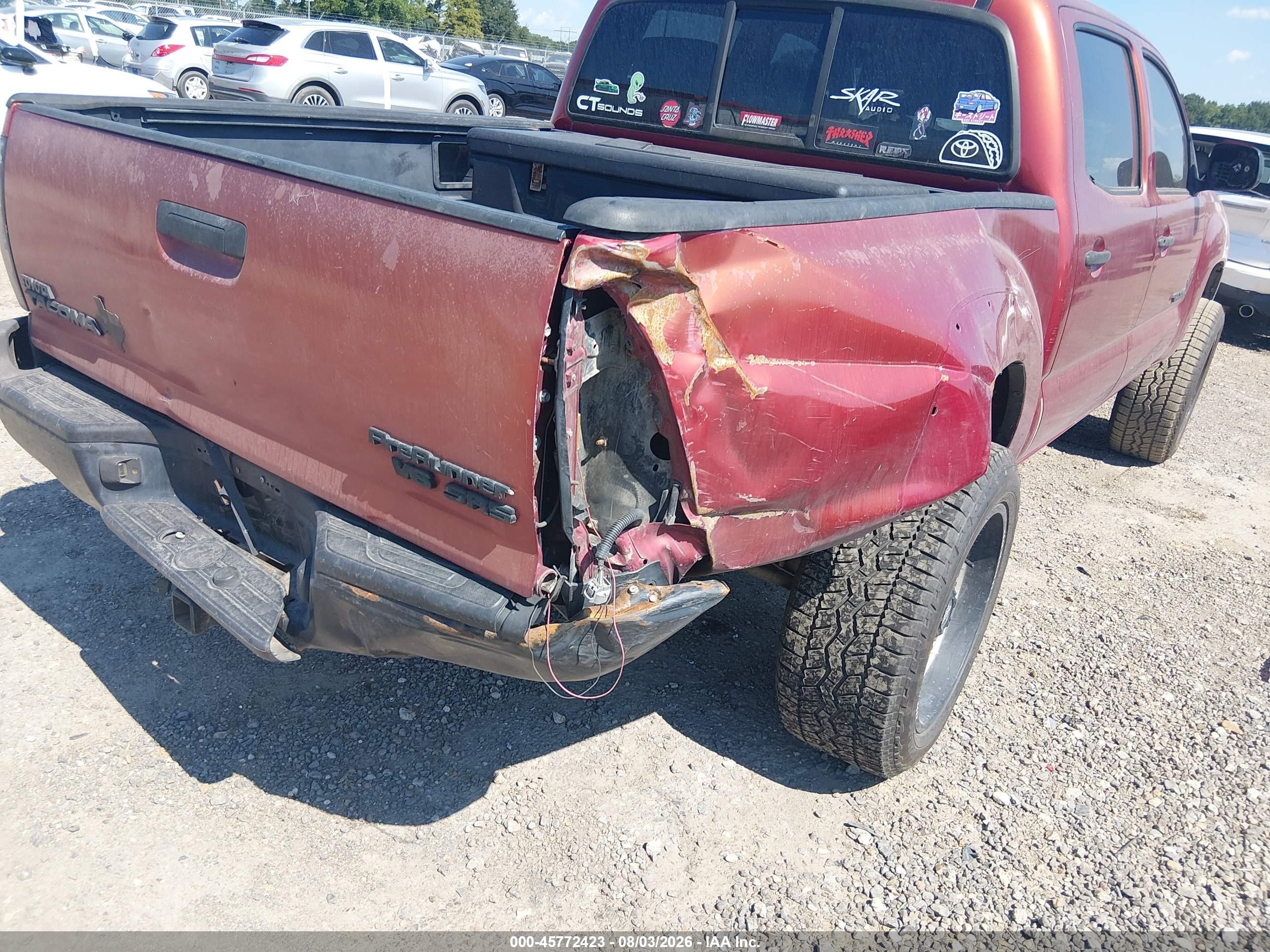 2007 Toyota Tacoma Prerunner V6 Red vin: 3TMJU62N77M044122