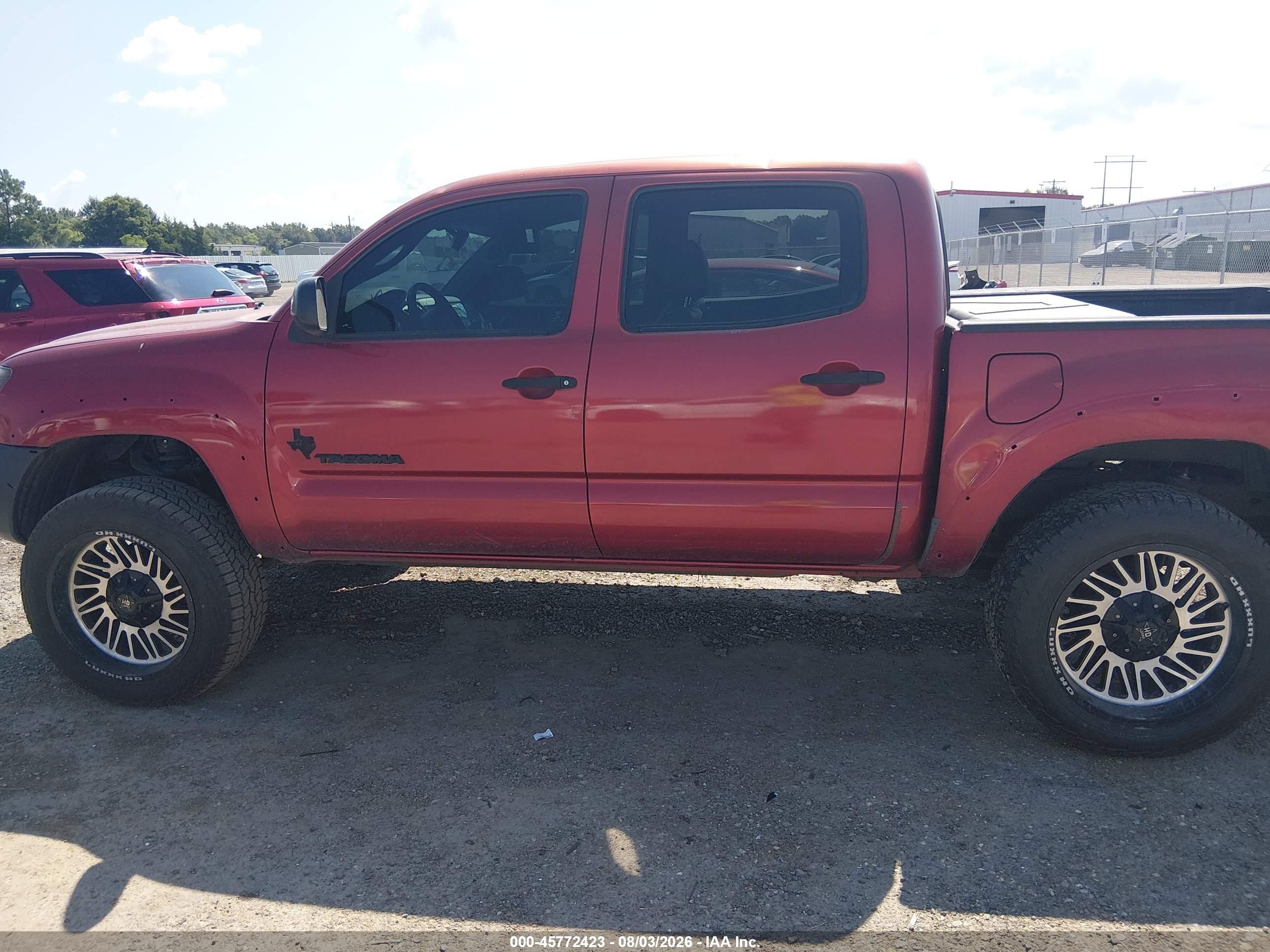 2007 Toyota Tacoma Prerunner V6 Red vin: 3TMJU62N77M044122
