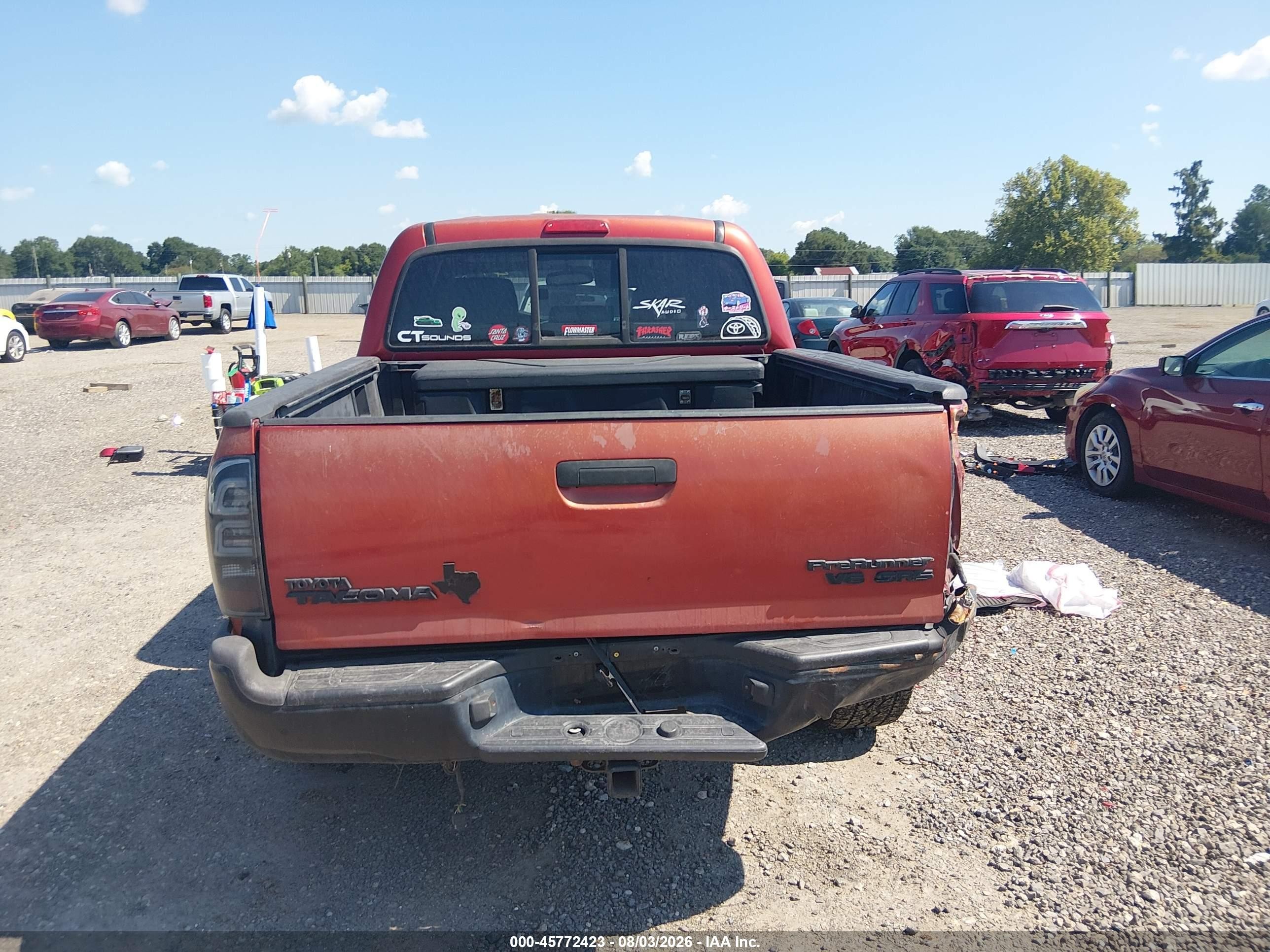 2007 Toyota Tacoma Prerunner V6 Red vin: 3TMJU62N77M044122