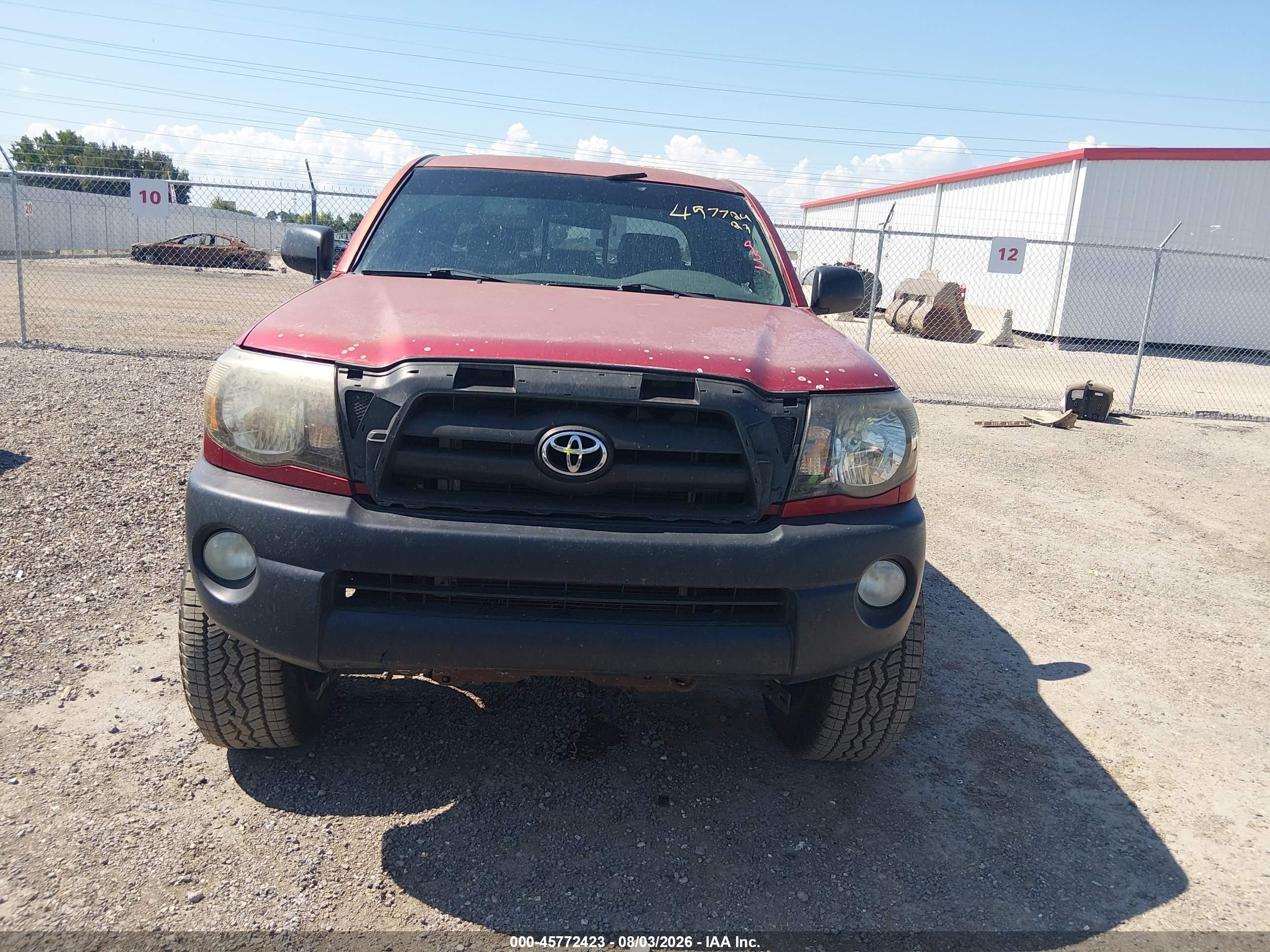 2007 Toyota Tacoma Prerunner V6 Red vin: 3TMJU62N77M044122