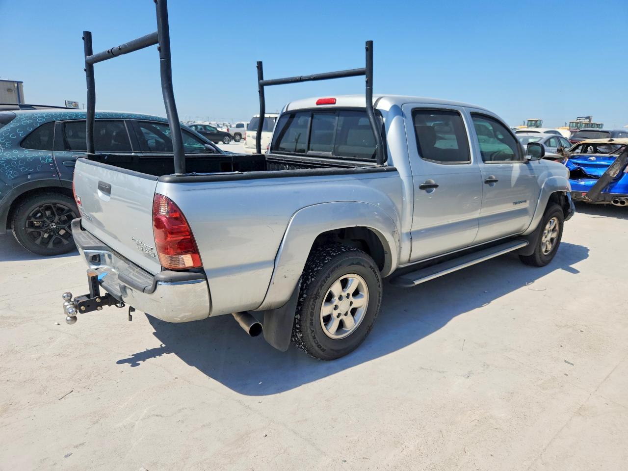 2007 Toyota Tacoma Double Cab Prerunner Серебряный vin: 3TMJU62N77M048753