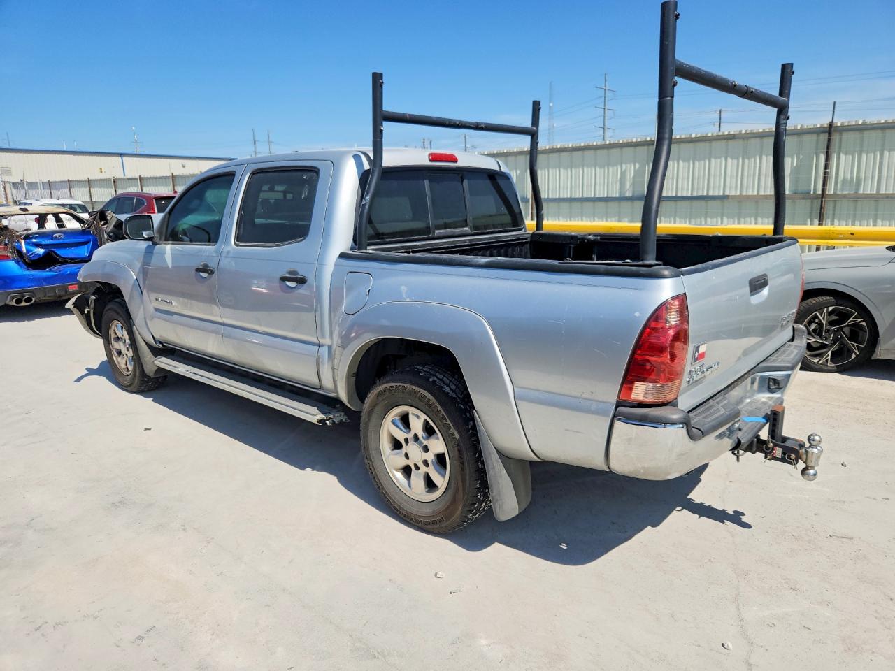 2007 Toyota Tacoma Double Cab Prerunner Серебряный vin: 3TMJU62N77M048753