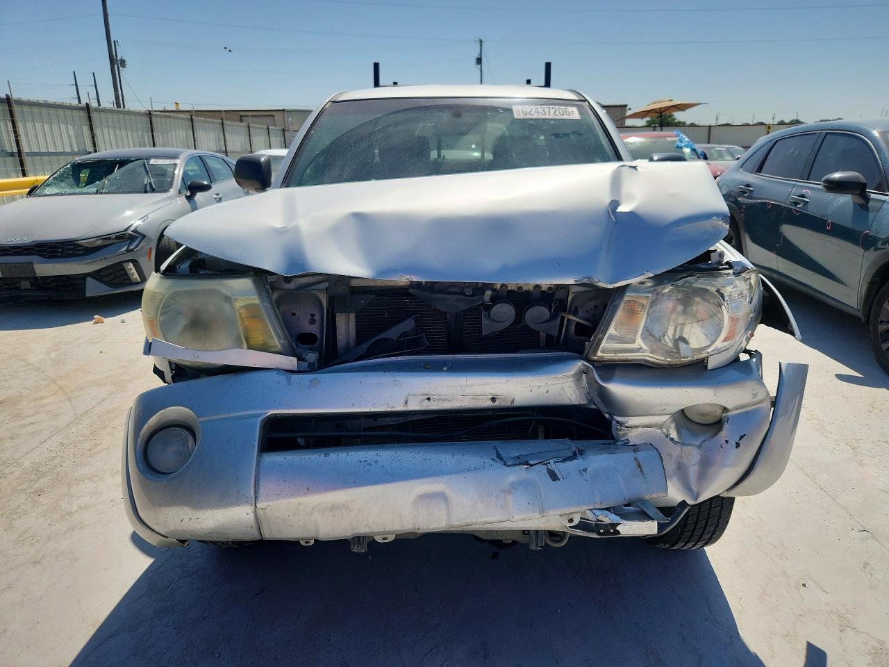 2007 Toyota Tacoma Double Cab Prerunner Серебряный vin: 3TMJU62N77M048753