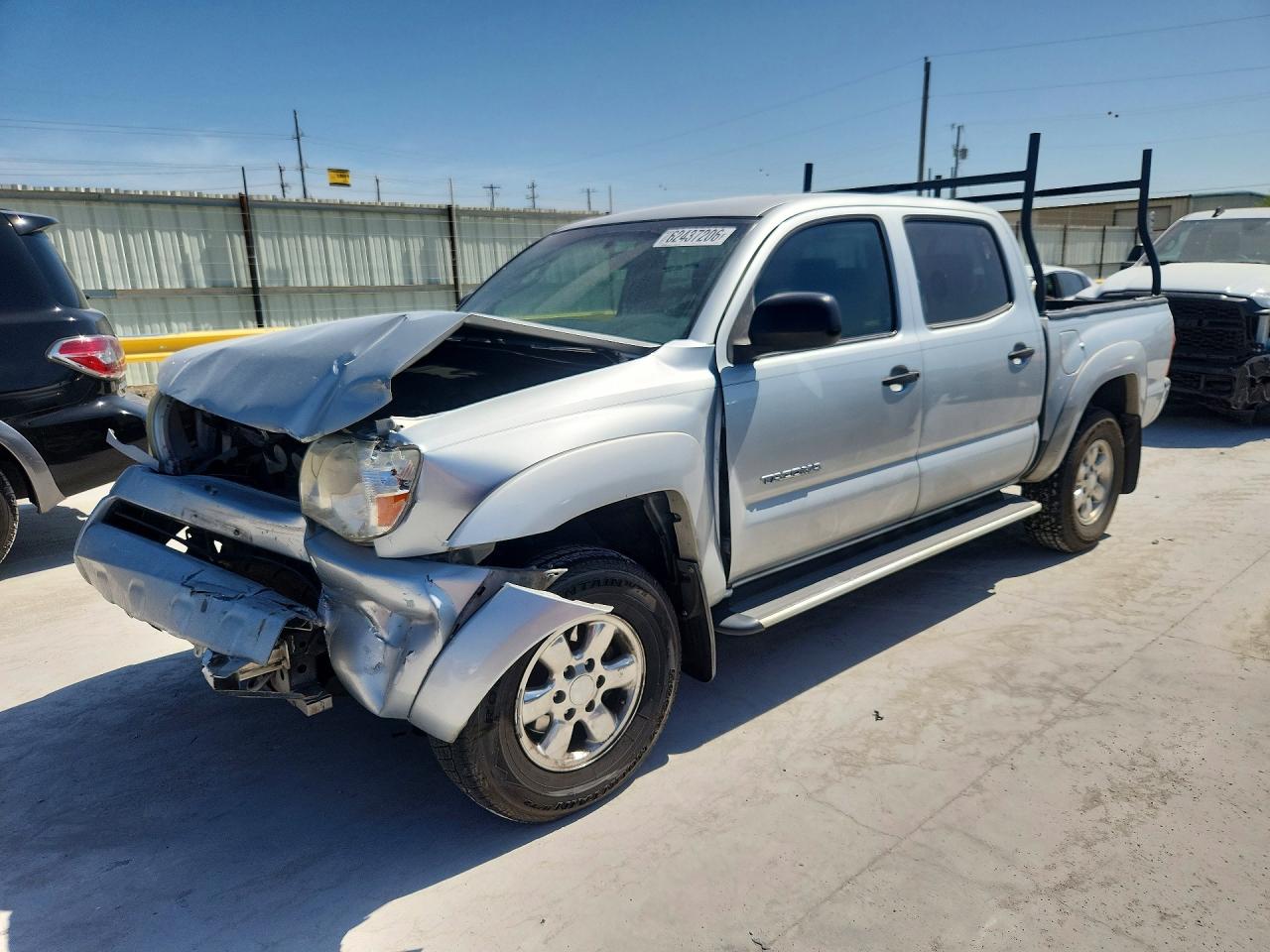 2007 Toyota Tacoma Double Cab Prerunner Серебряный vin: 3TMJU62N77M048753