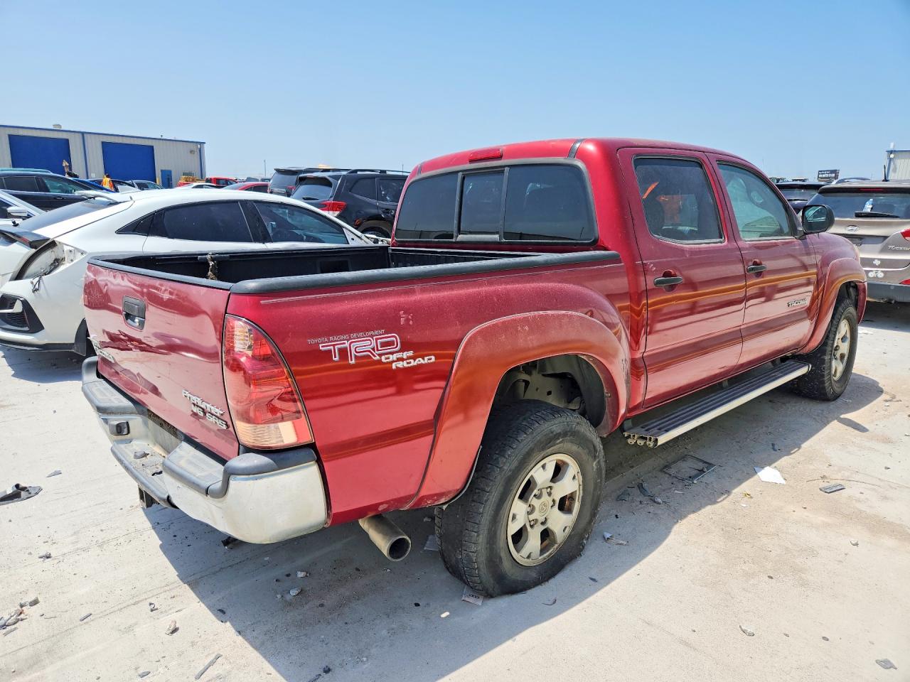 2006 Toyota Tacoma Double Cab Prerunner Burgundy vin: 3TMJU62N86M013198