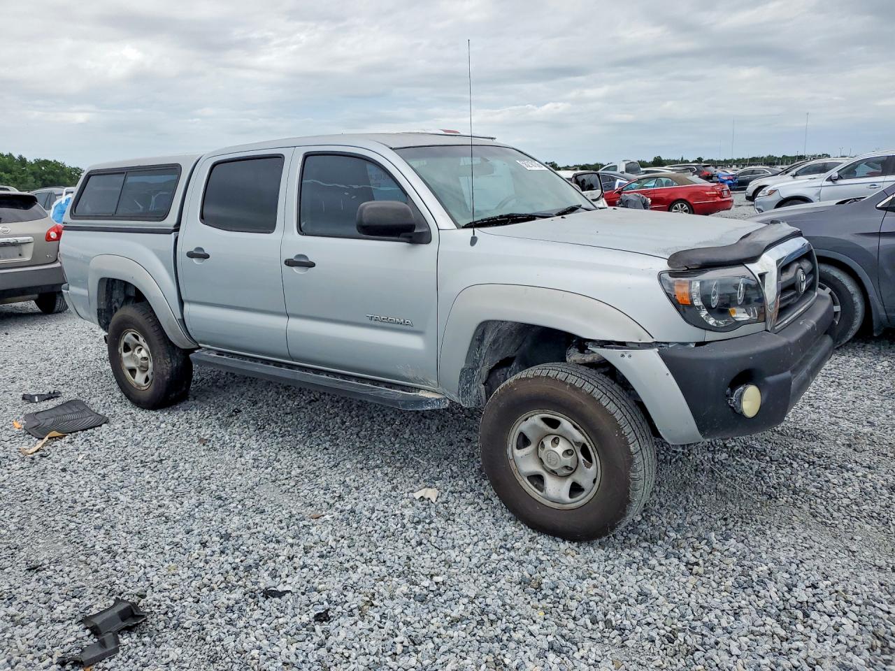 2006 Toyota Tacoma Double Cab Prerunner Silver vin: 3TMJU62N86M015033