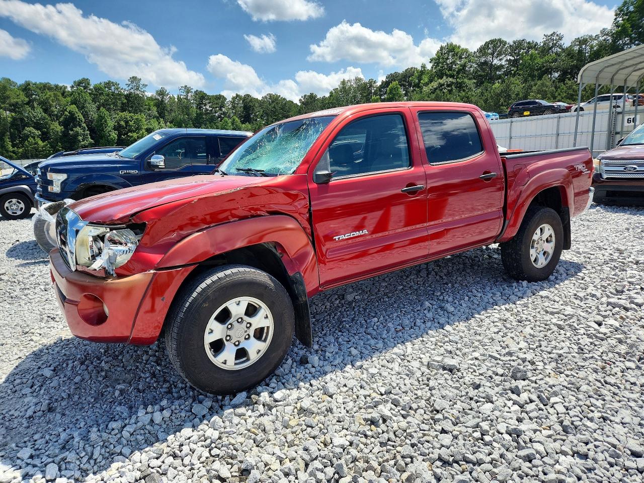 2007 Toyota Tacoma Double Cab Prerunner Red vin: 3TMJU62N87M042685