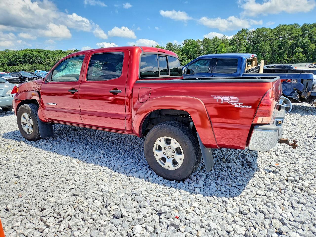 2007 Toyota Tacoma Double Cab Prerunner Red vin: 3TMJU62N87M042685