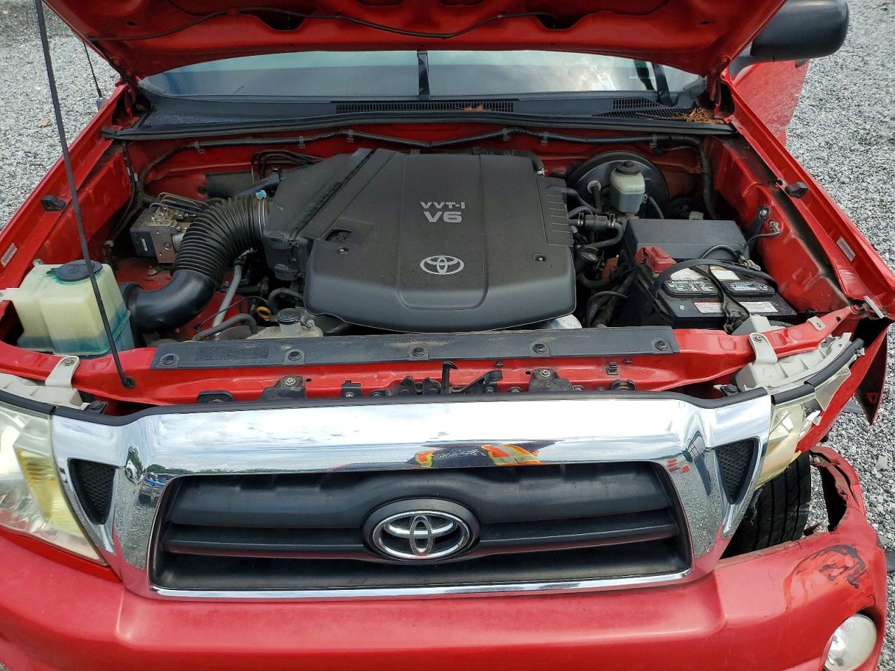 2007 Toyota Tacoma Double Cab Prerunner Red vin: 3TMJU62N87M049507