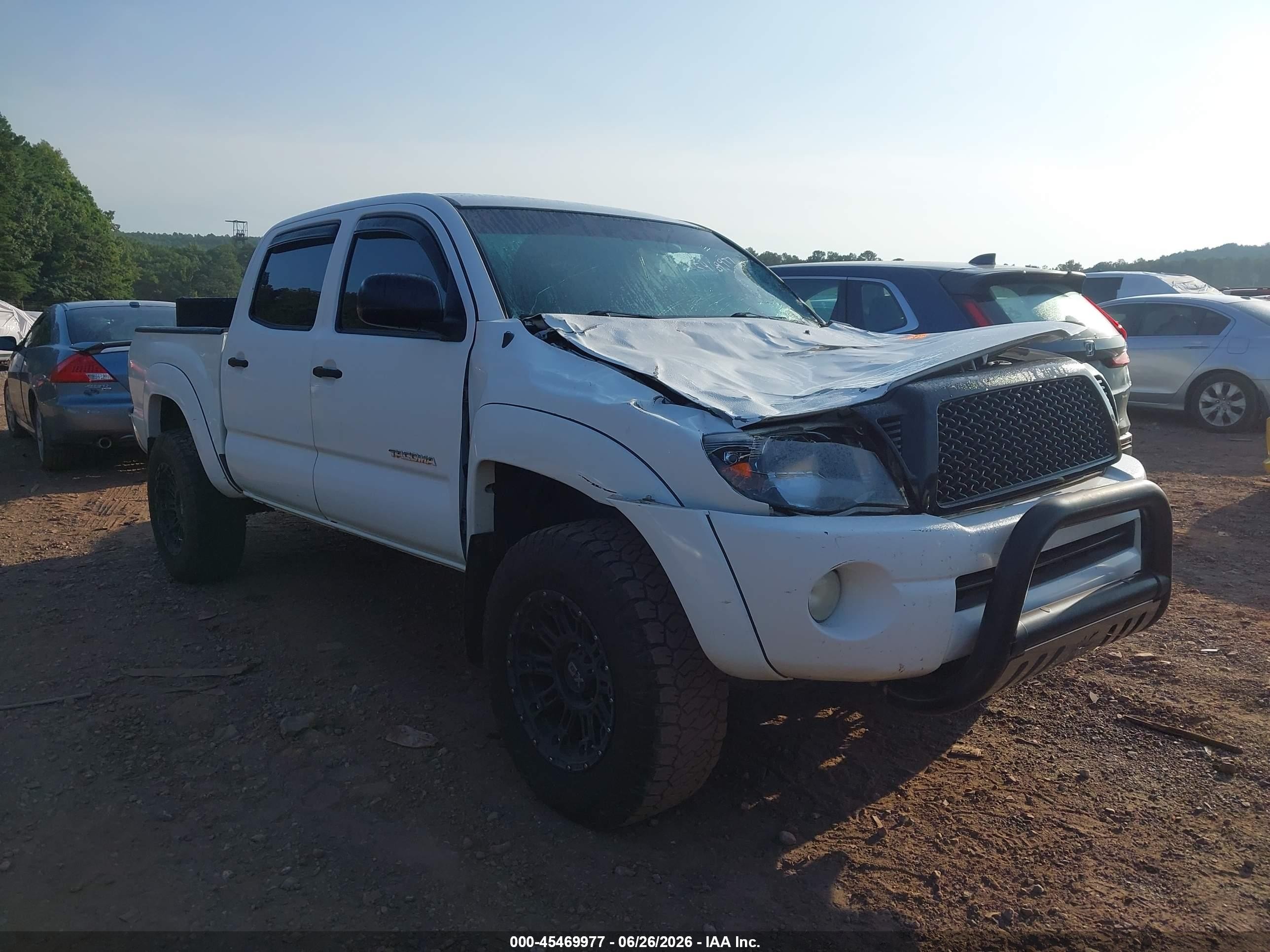 2008 Toyota Tacoma Prerunner V6 Белый vin: 3TMJU62N88M050576
