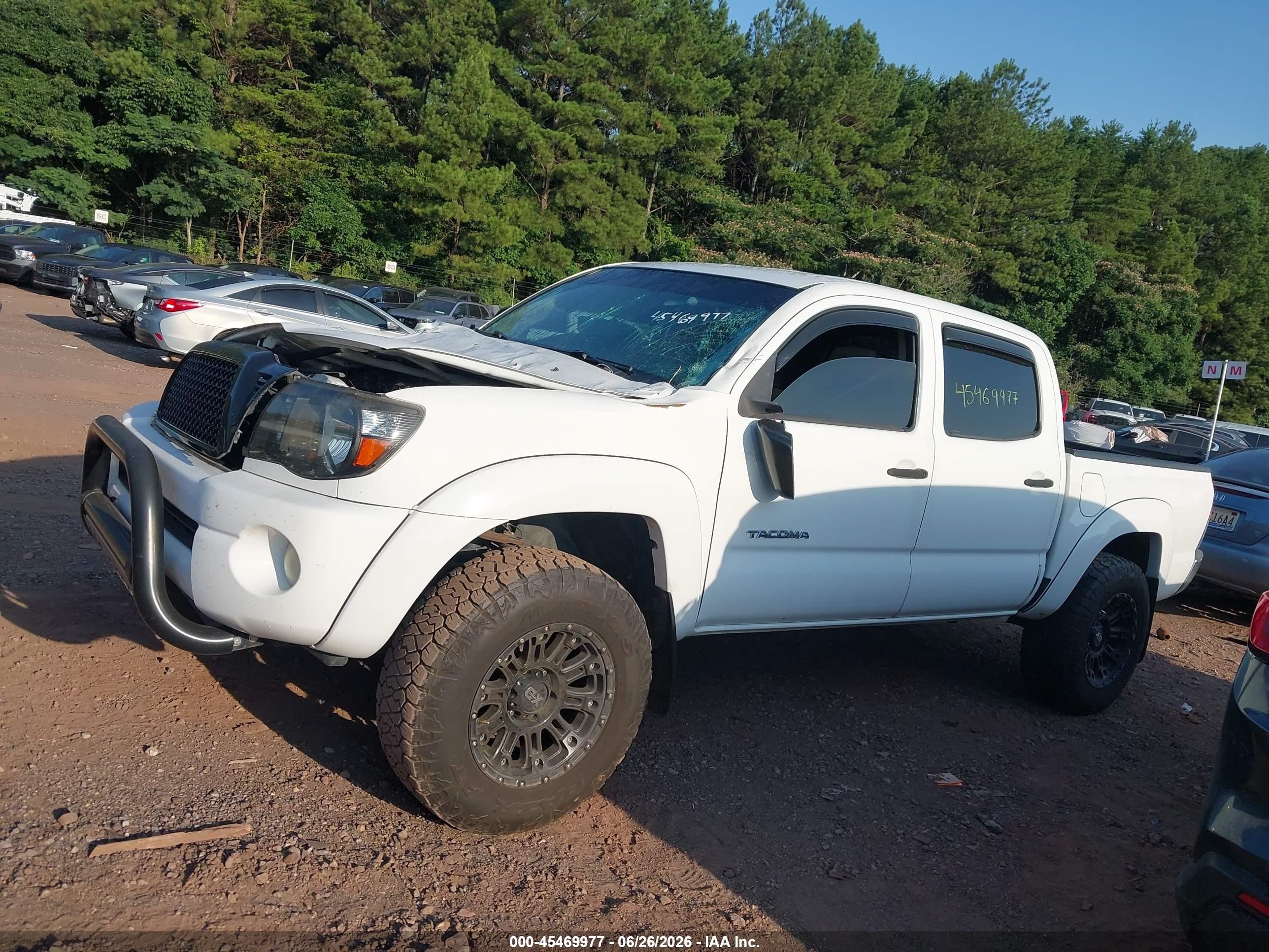 2008 Toyota Tacoma Prerunner V6 Белый vin: 3TMJU62N88M050576
