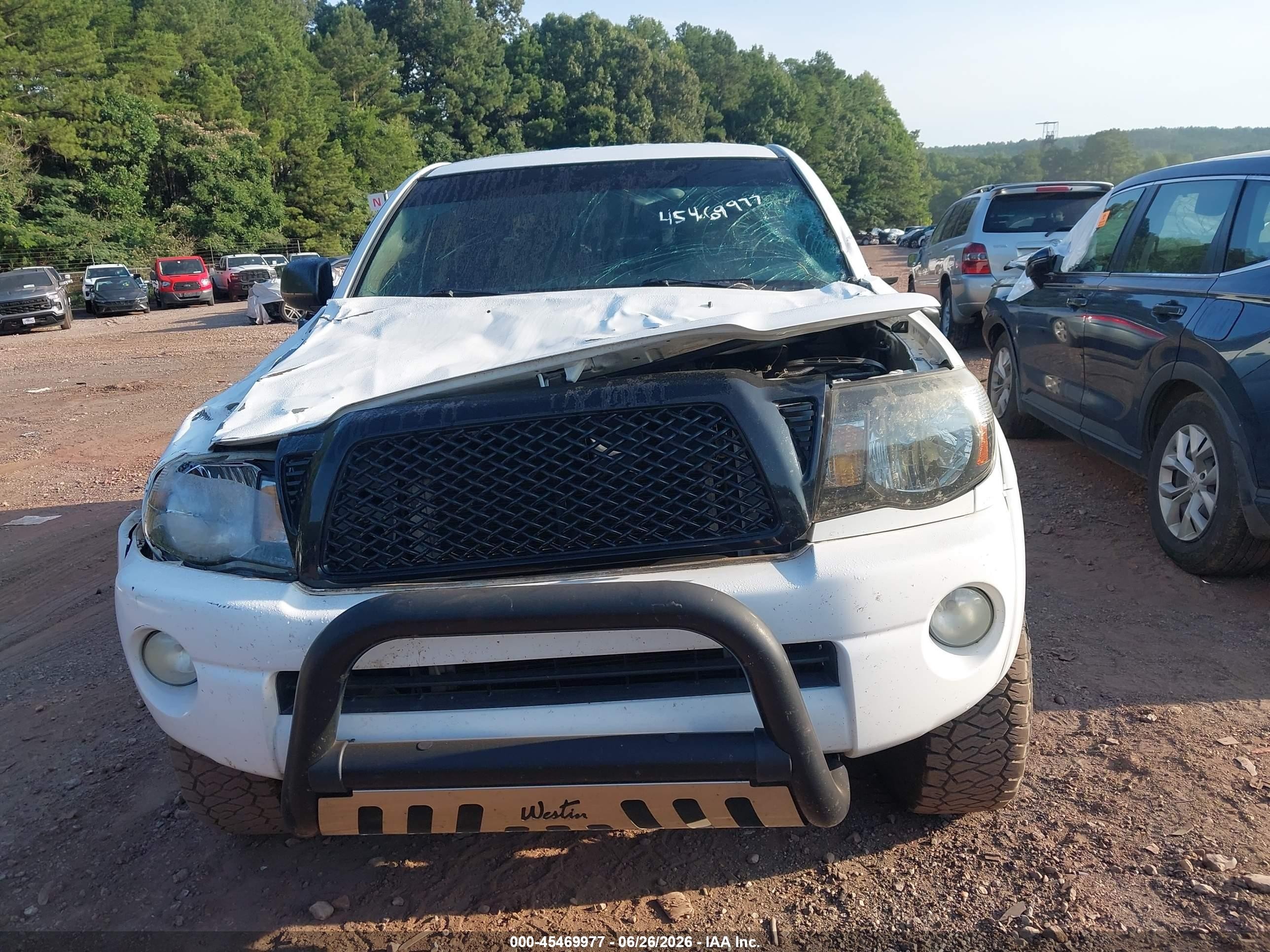 2008 Toyota Tacoma Prerunner V6 Белый vin: 3TMJU62N88M050576