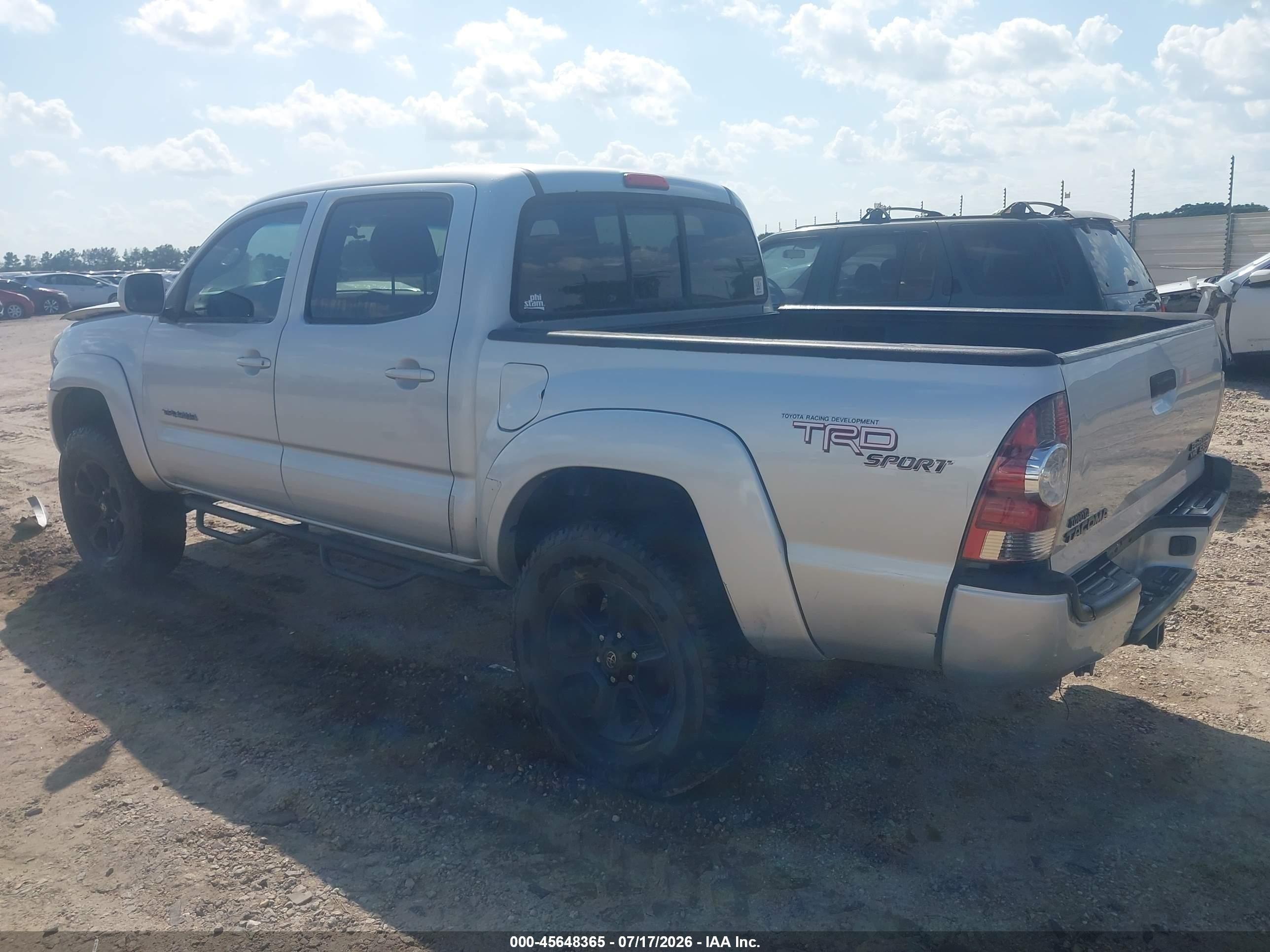 2008 Toyota Tacoma Prerunner V6 Silver vin: 3TMJU62N88M060797