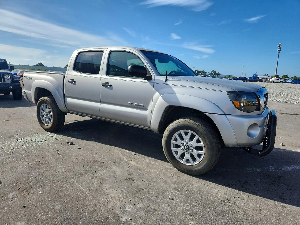 2009 Toyota Tacoma Double Cab Prerunner Silver vin: 3TMJU62N89M082476