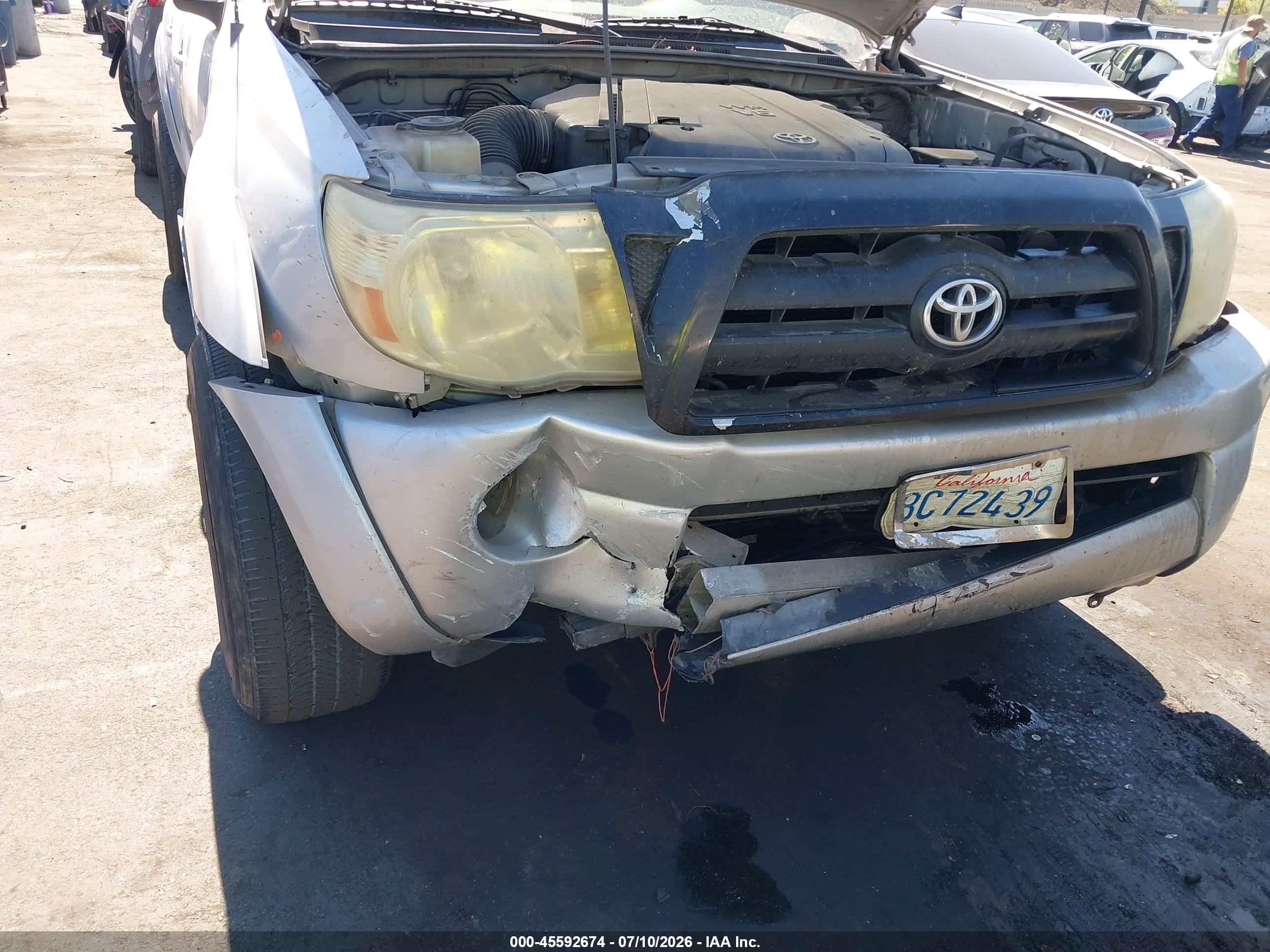 2006 Toyota Tacoma Prerunner V6 Silver vin: 3TMJU62N96M022251