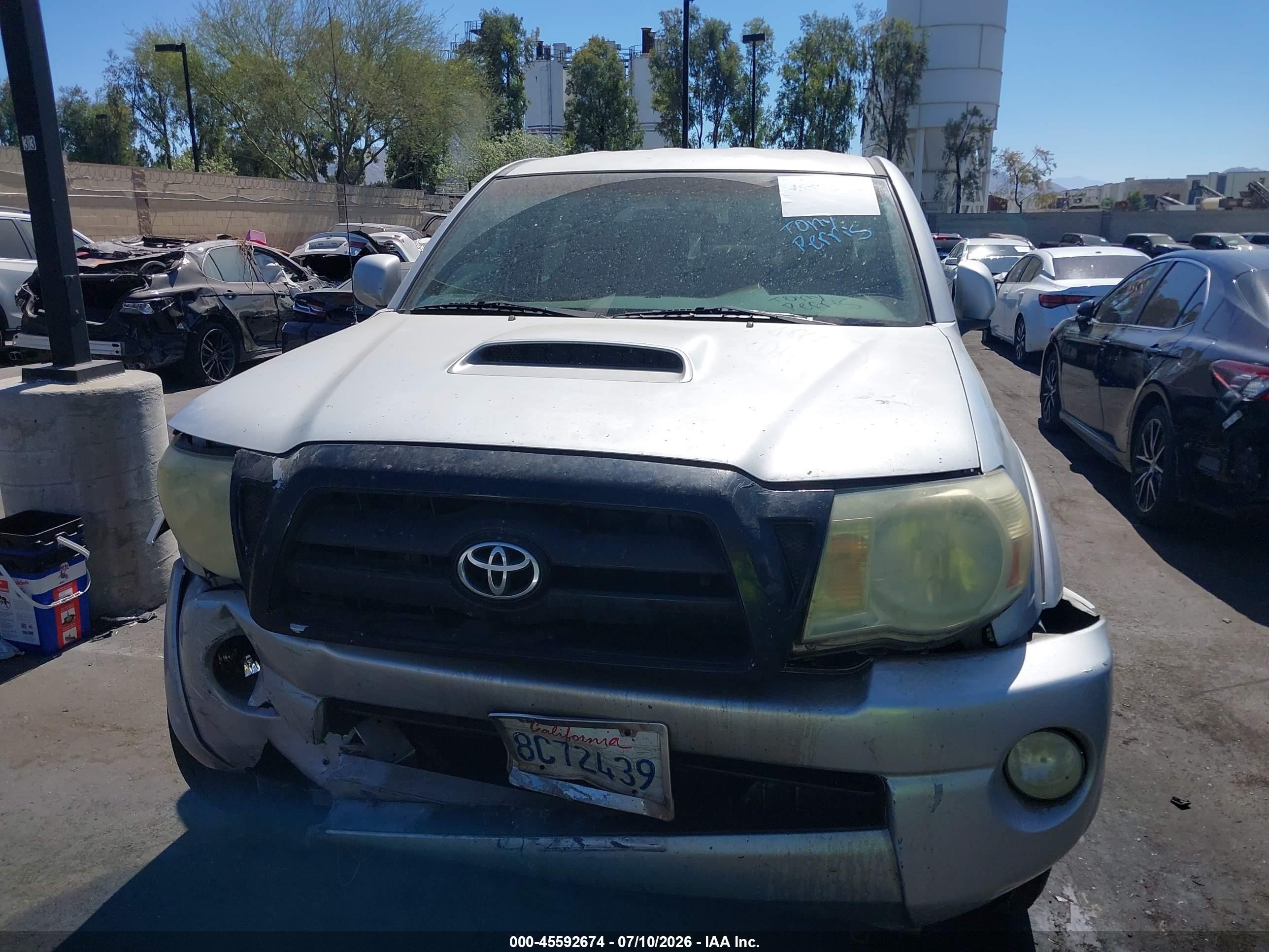 2006 Toyota Tacoma Prerunner V6 Silver vin: 3TMJU62N96M022251