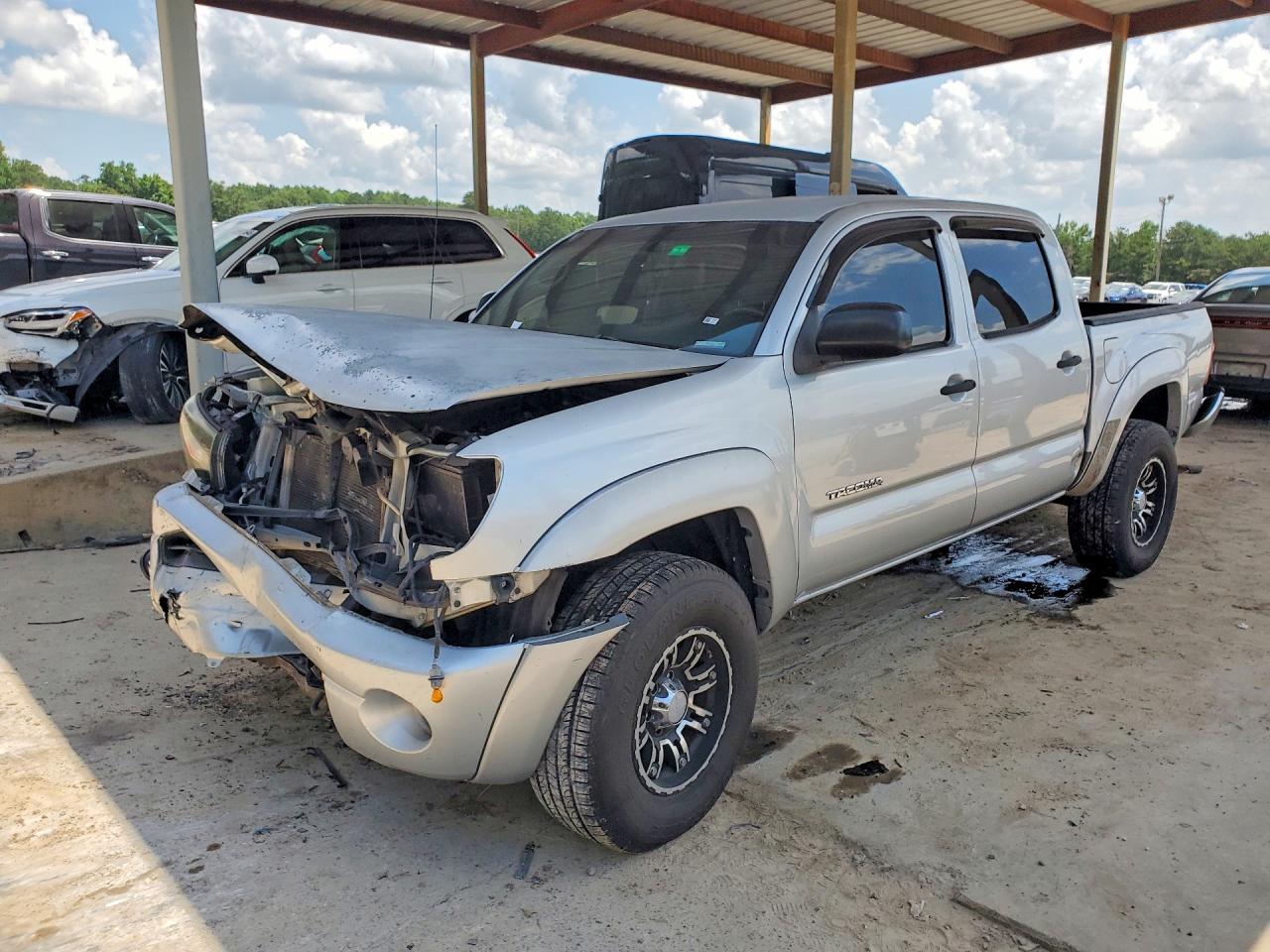 2006 Toyota Tacoma Double Cab Prerunner Серебряный vin: 3TMJU62N96M023321