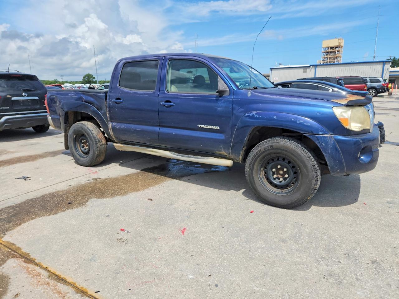 2008 Toyota Tacoma Double Cab Prerunner Blue vin: 3TMJU62N98M050098