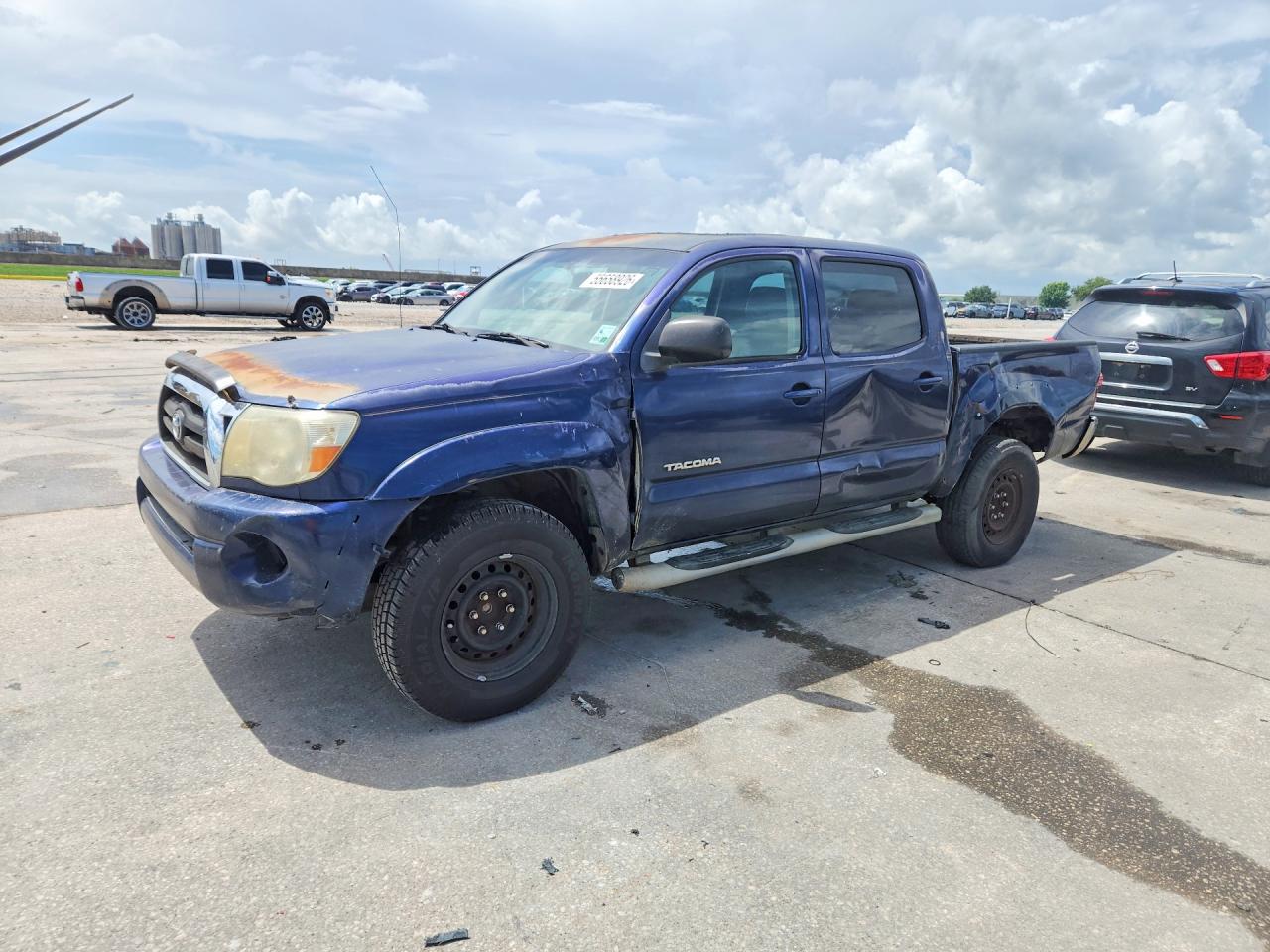 2008 Toyota Tacoma Double Cab Prerunner Blue vin: 3TMJU62N98M050098