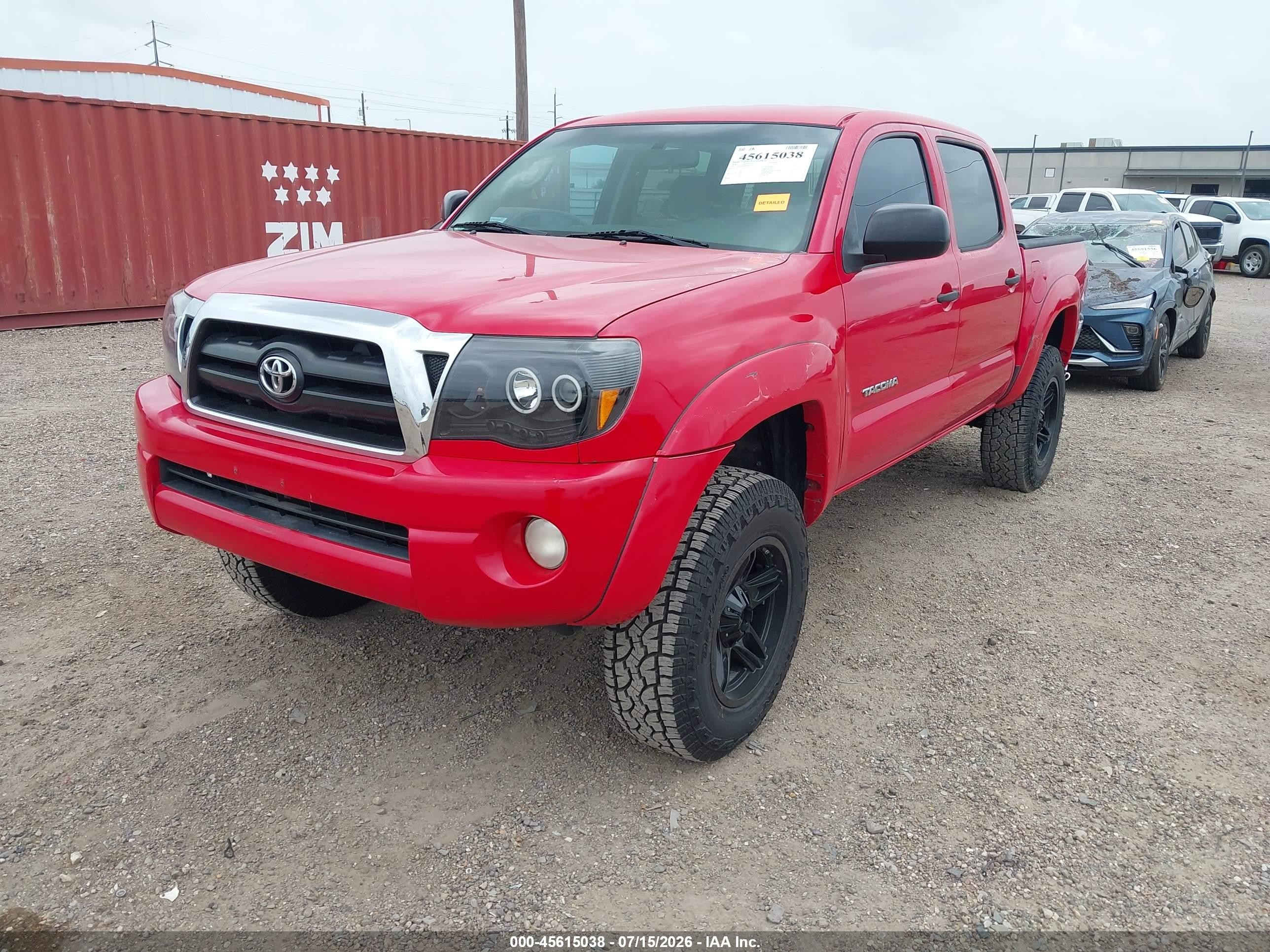 2008 Toyota Tacoma Prerunner V6 Red vin: 3TMJU62N98M061375
