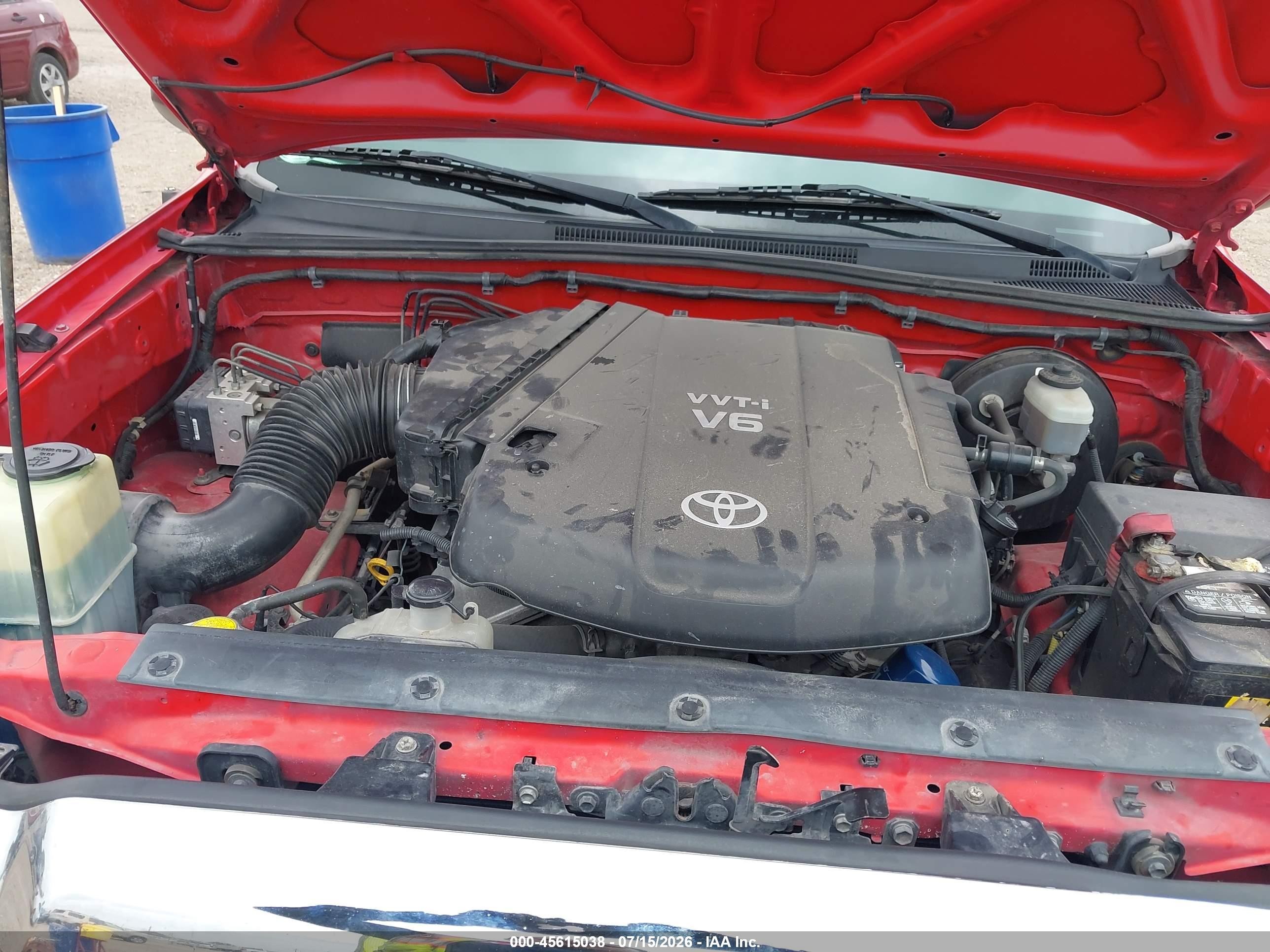2008 Toyota Tacoma Prerunner V6 Red vin: 3TMJU62N98M061375
