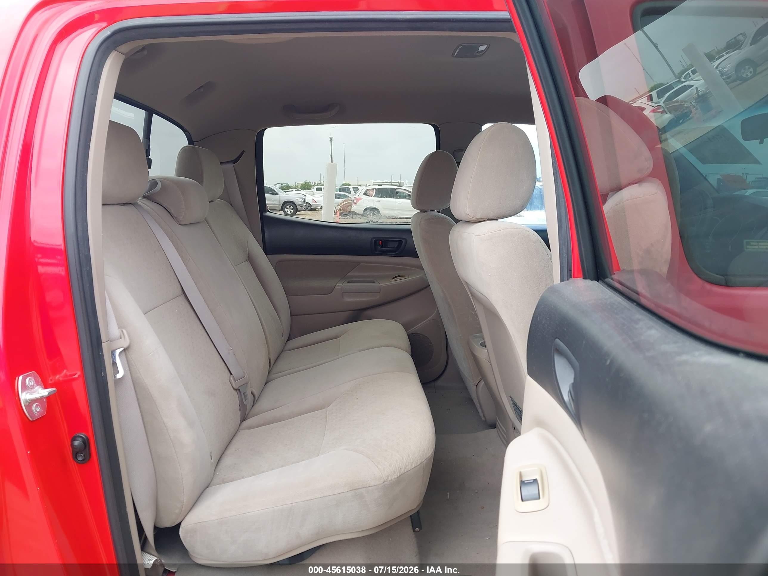 2008 Toyota Tacoma Prerunner V6 Red vin: 3TMJU62N98M061375