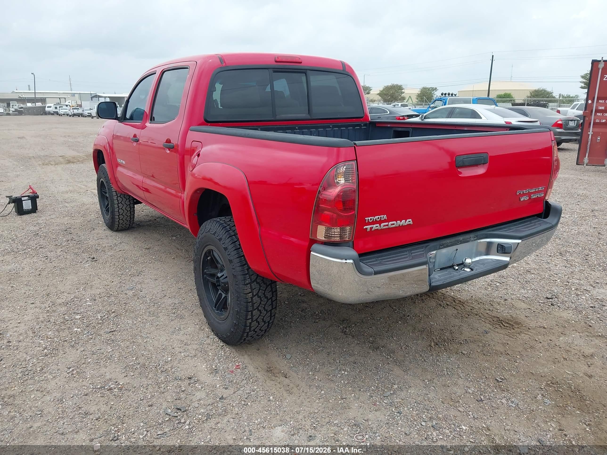 2008 Toyota Tacoma Prerunner V6 Red vin: 3TMJU62N98M061375