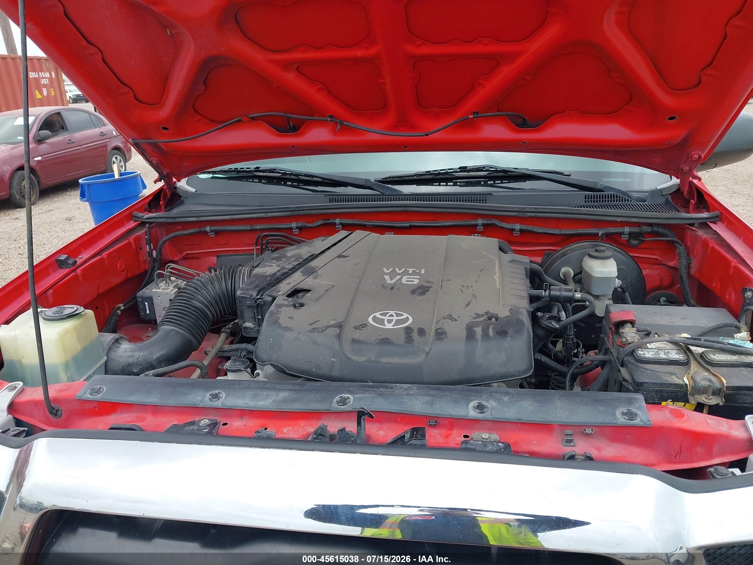 2008 Toyota Tacoma Prerunner V6 Red vin: 3TMJU62N98M061375