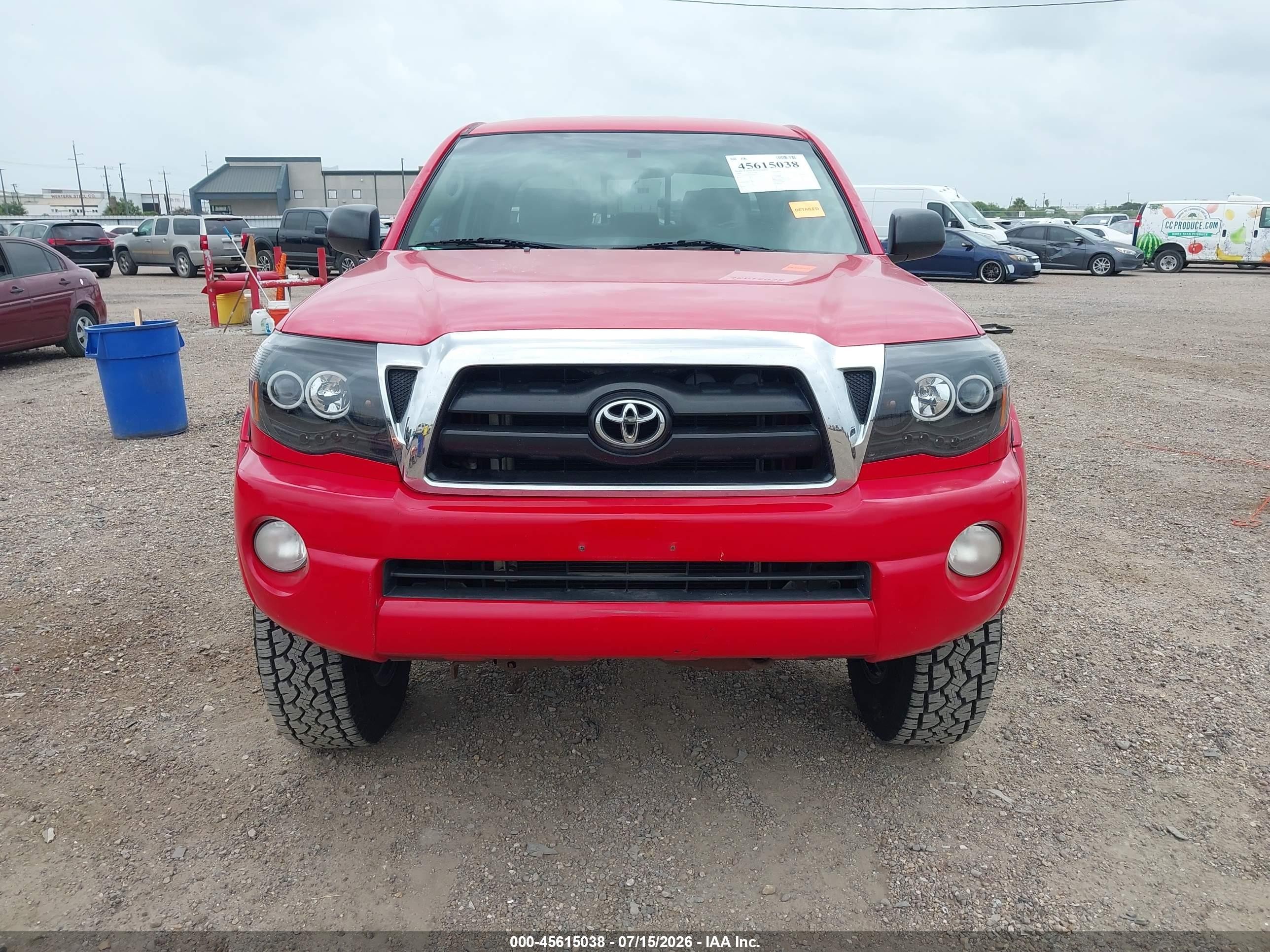 2008 Toyota Tacoma Prerunner V6 Red vin: 3TMJU62N98M061375
