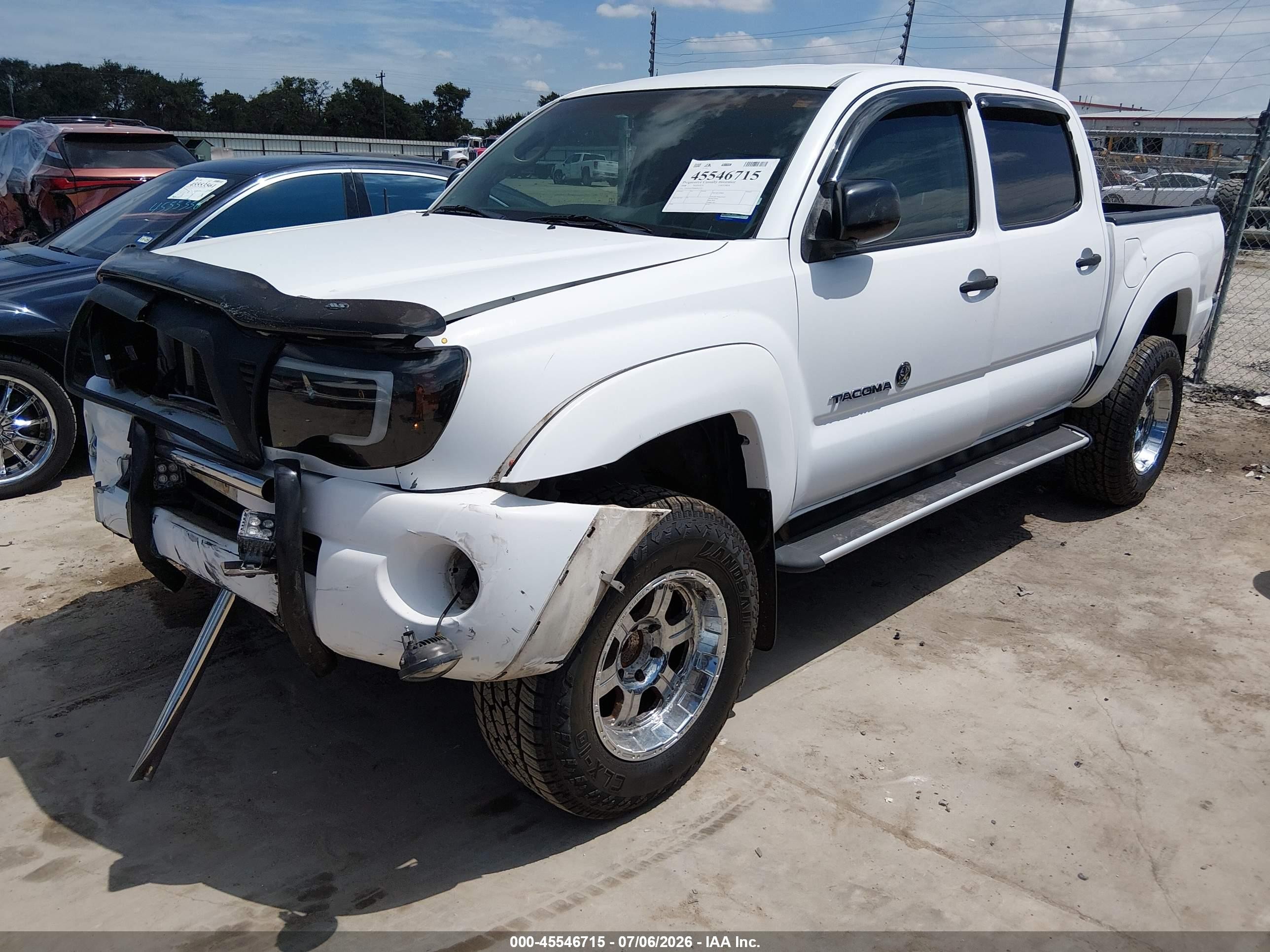 2008 Toyota Tacoma Prerunner V6 White vin: 3TMJU62N98M065152