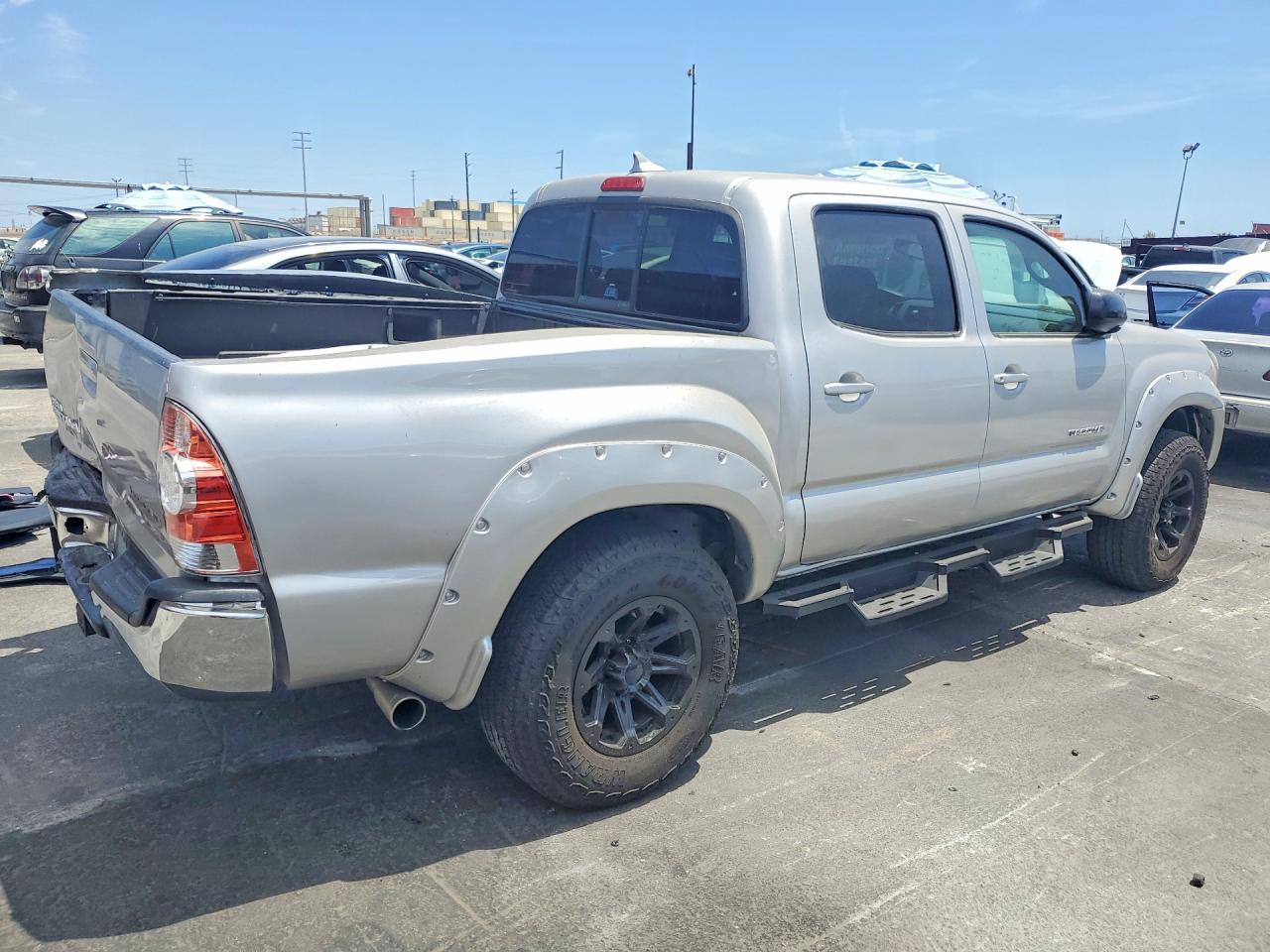 2008 Toyota Tacoma Double Cab Prerunner Серебряный vin: 3TMJU62N98M068150