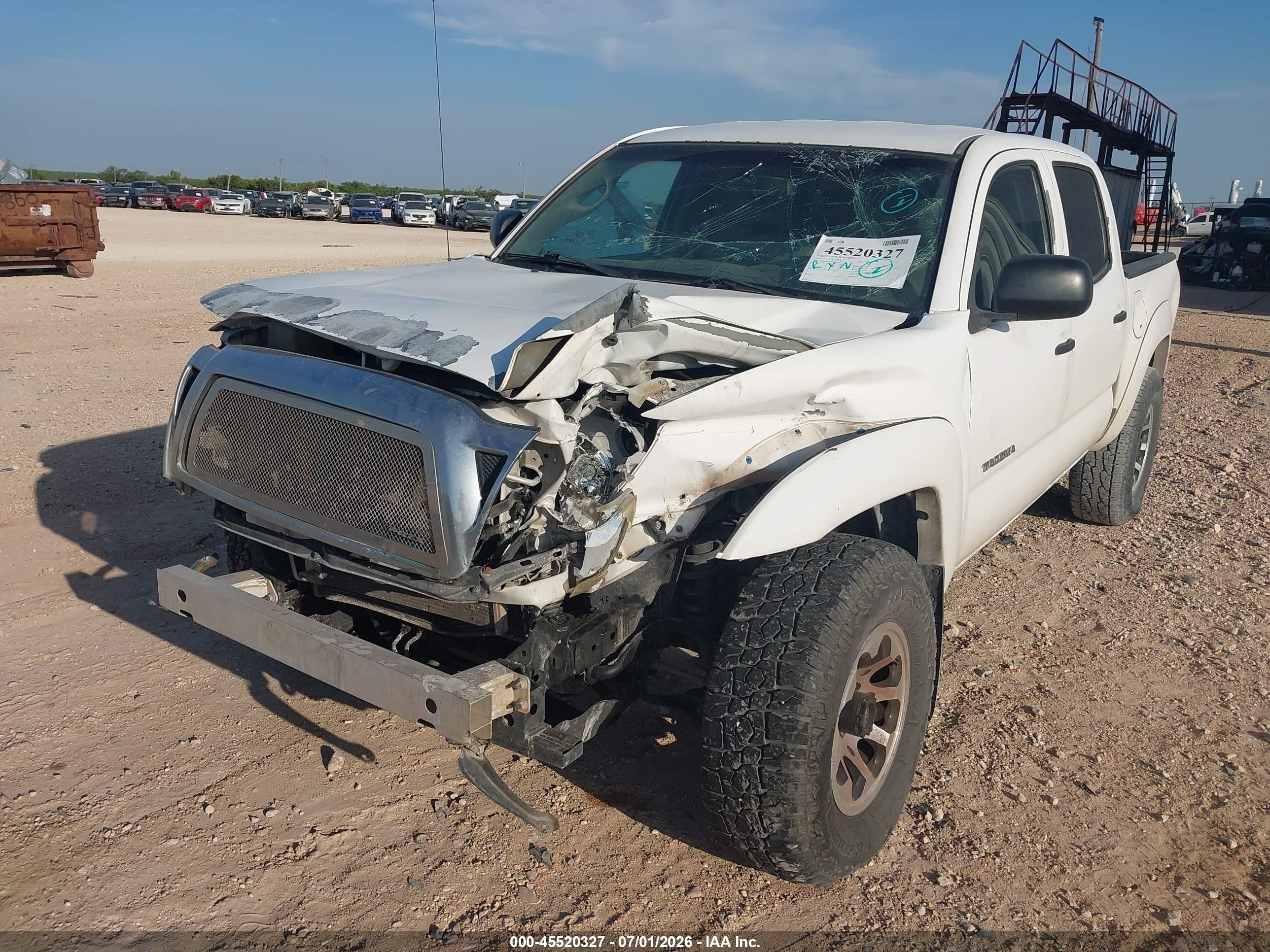 2009 Toyota Tacoma Prerunner V6 White vin: 3TMJU62N99M087878