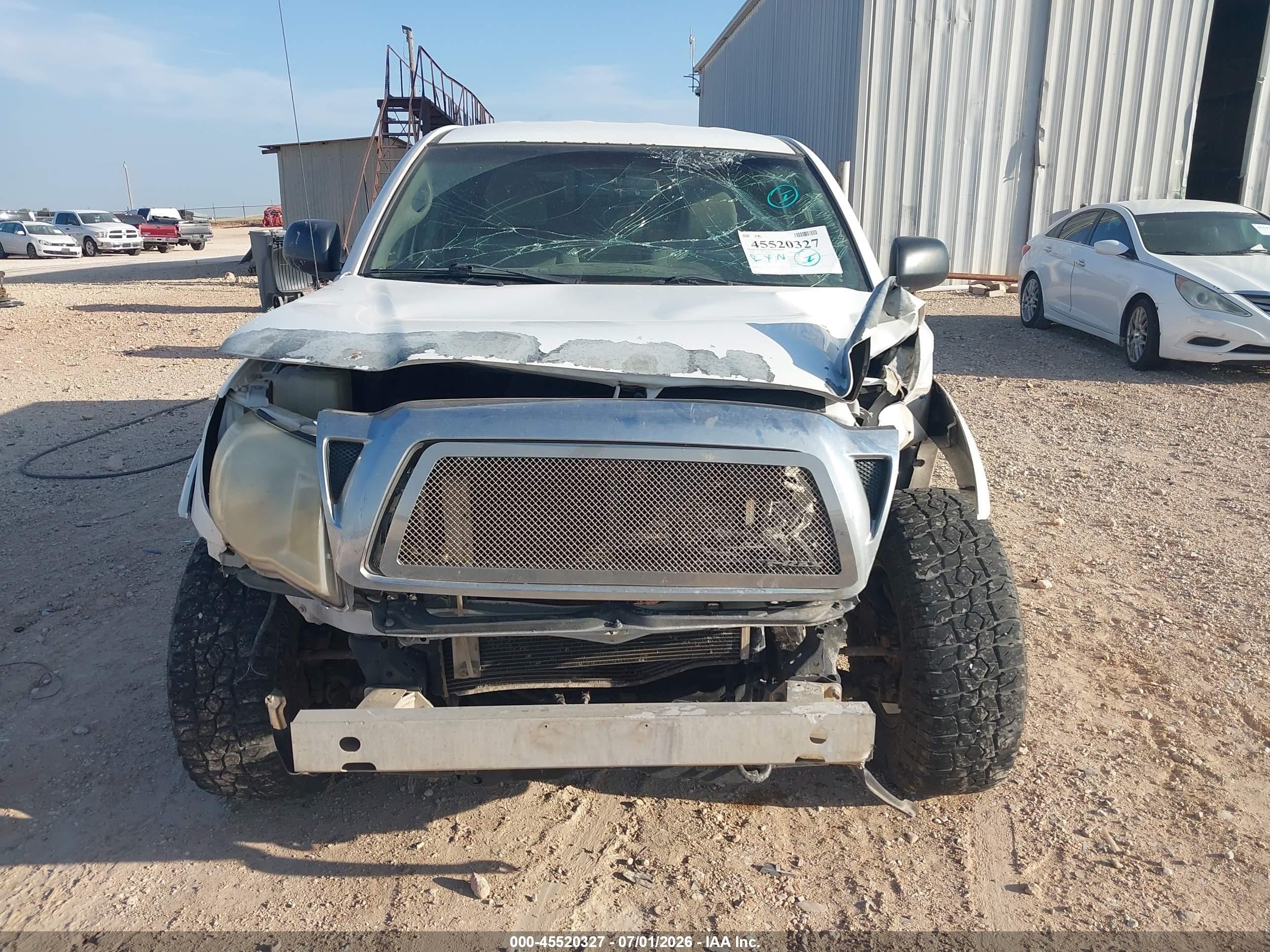 2009 Toyota Tacoma Prerunner V6 White vin: 3TMJU62N99M087878