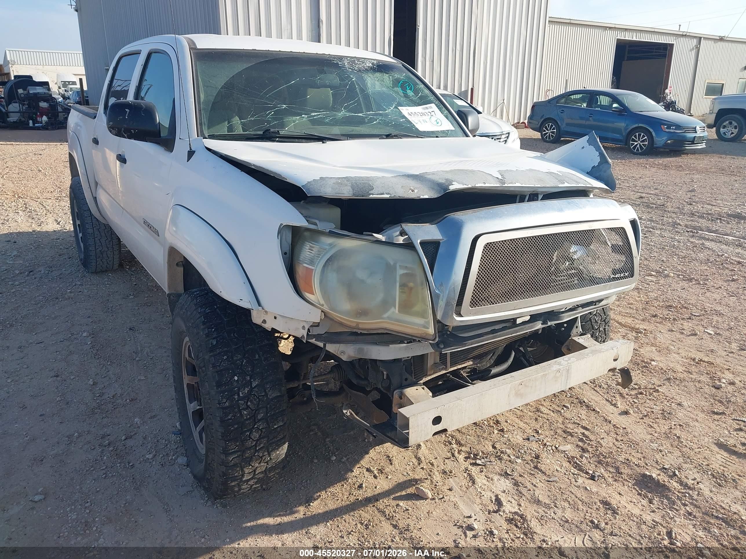 2009 Toyota Tacoma Prerunner V6 White vin: 3TMJU62N99M087878