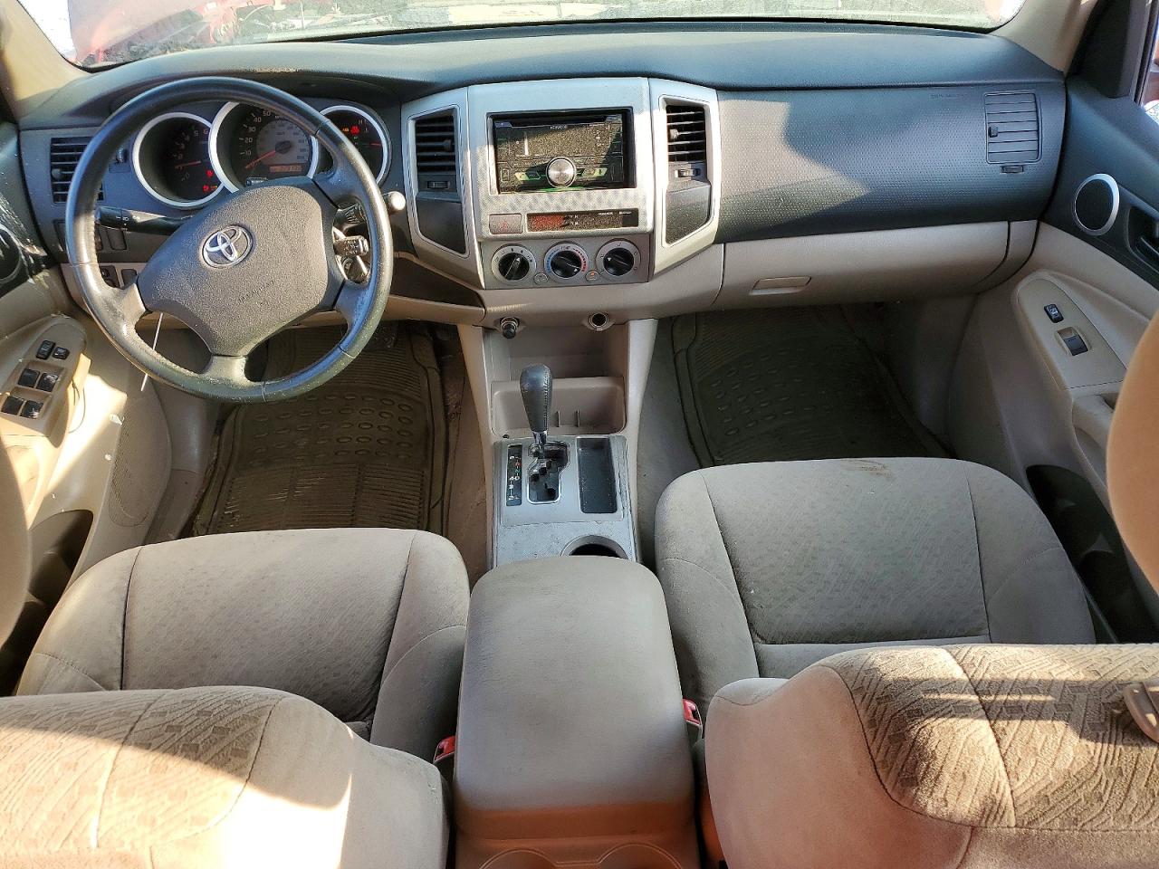 2007 Toyota Tacoma Prerunner V6 Red vin: 3TMJU62NX7M033745
