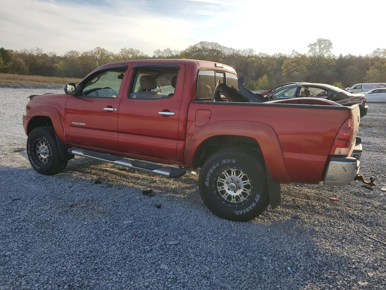 2007 Toyota Tacoma Prerunner V6 Red vin: 3TMJU62NX7M033745