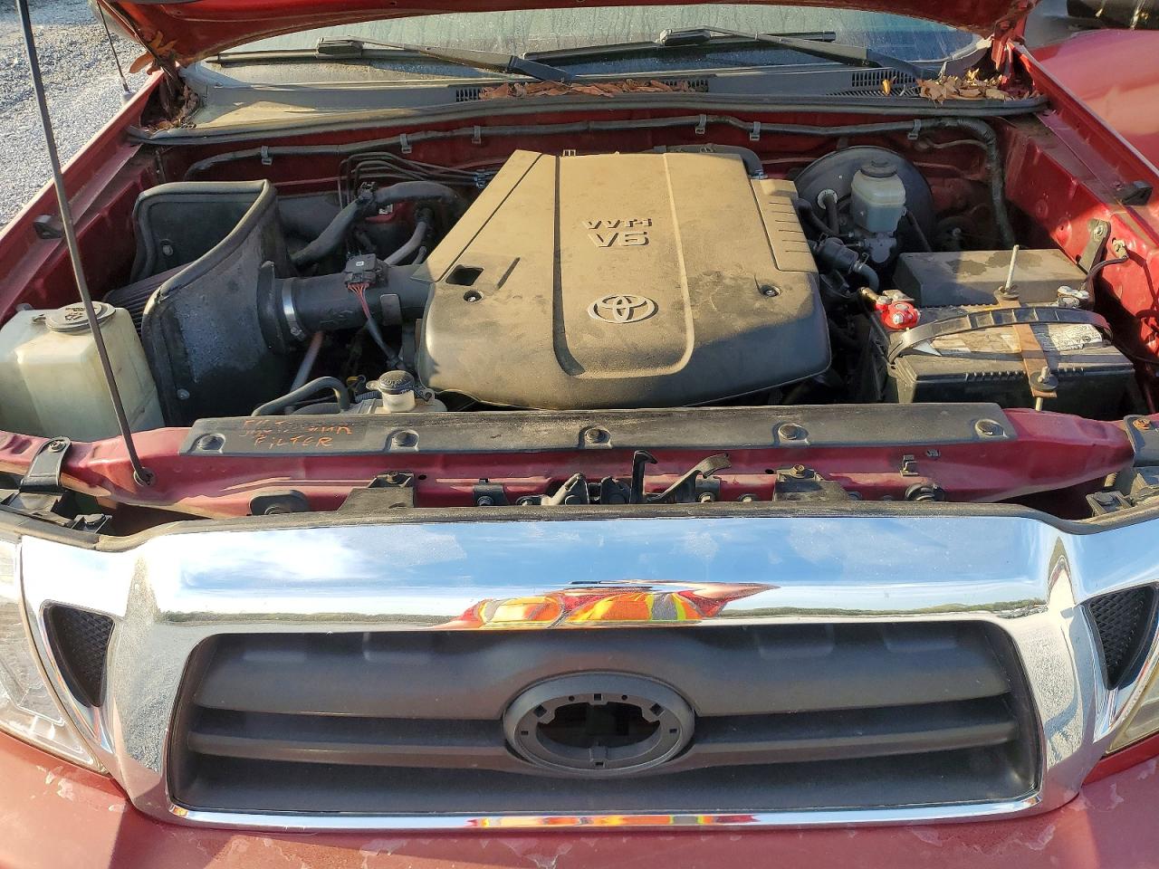 2007 Toyota Tacoma Prerunner V6 Red vin: 3TMJU62NX7M033745