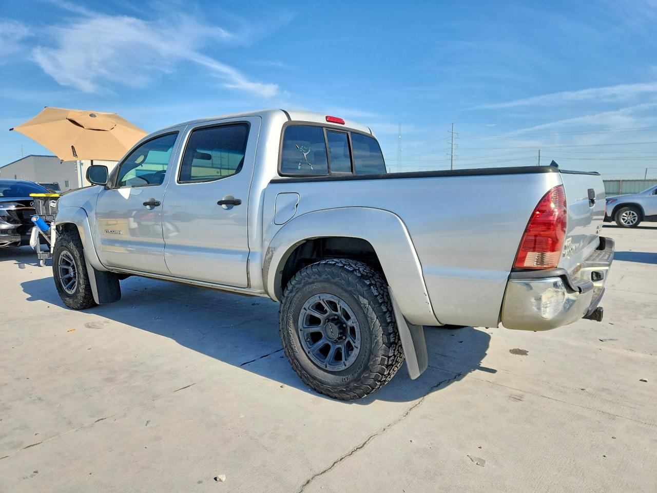 2007 Toyota Tacoma Double Cab Prerunner Silver vin: 3TMJU62NX7M048472