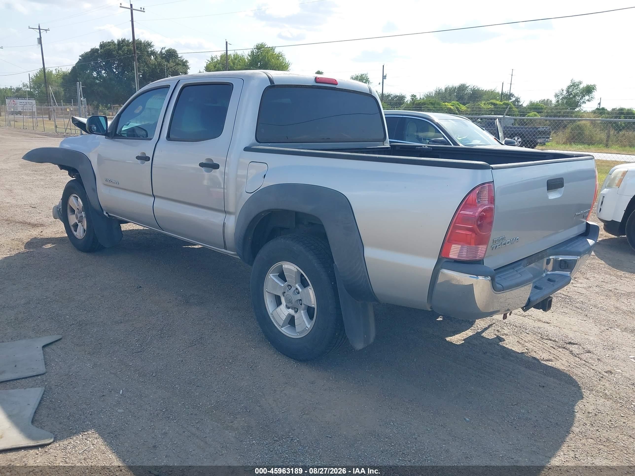 2008 Toyota Tacoma Prerunner V6 Silver vin: 3TMJU62NX8M064804