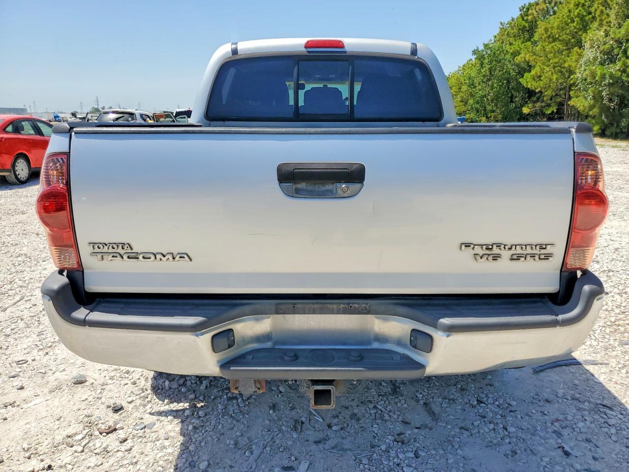 2008 Toyota Tacoma Double Cab Prerunner Silver vin: 3TMJU62NX8M068223