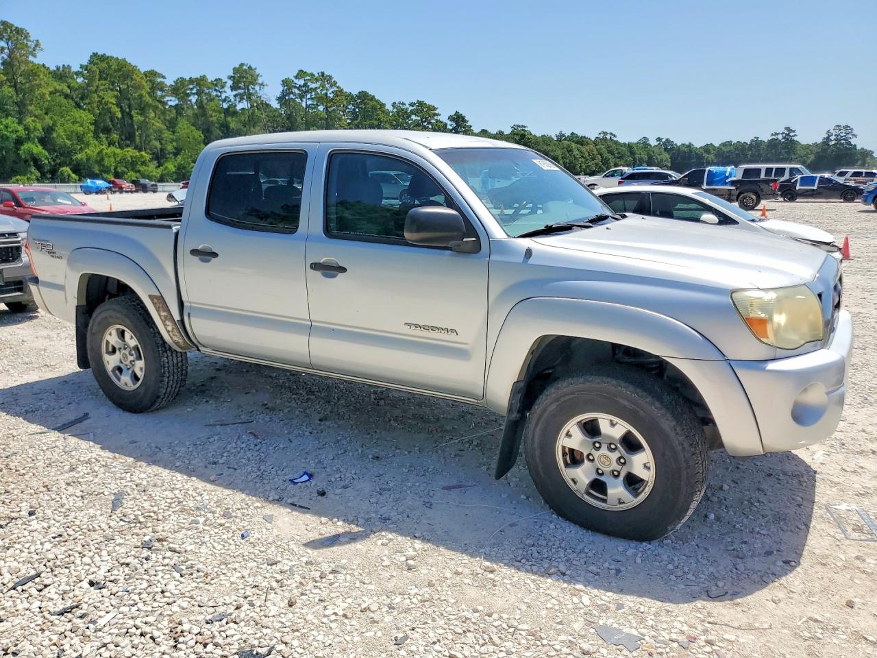 2008 Toyota Tacoma Double Cab Prerunner Silver vin: 3TMJU62NX8M068223